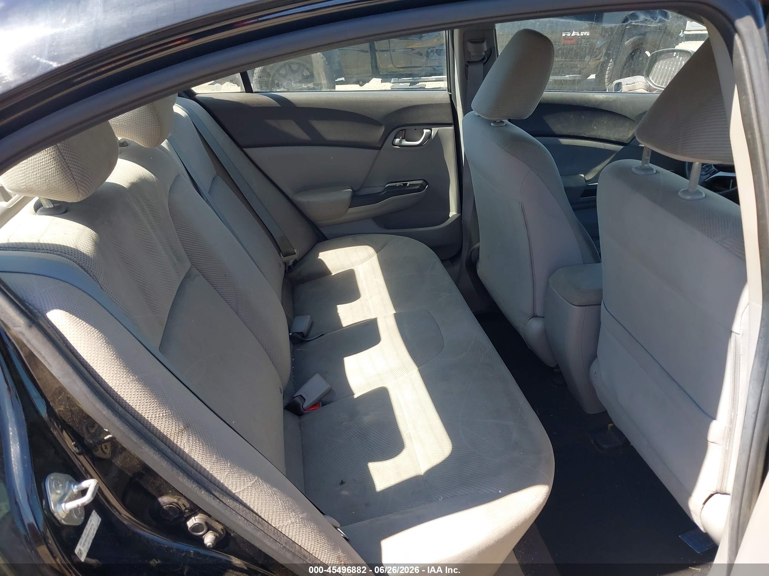 2012 Honda Civic Lx Black vin: 19XFB2F59CE310114
