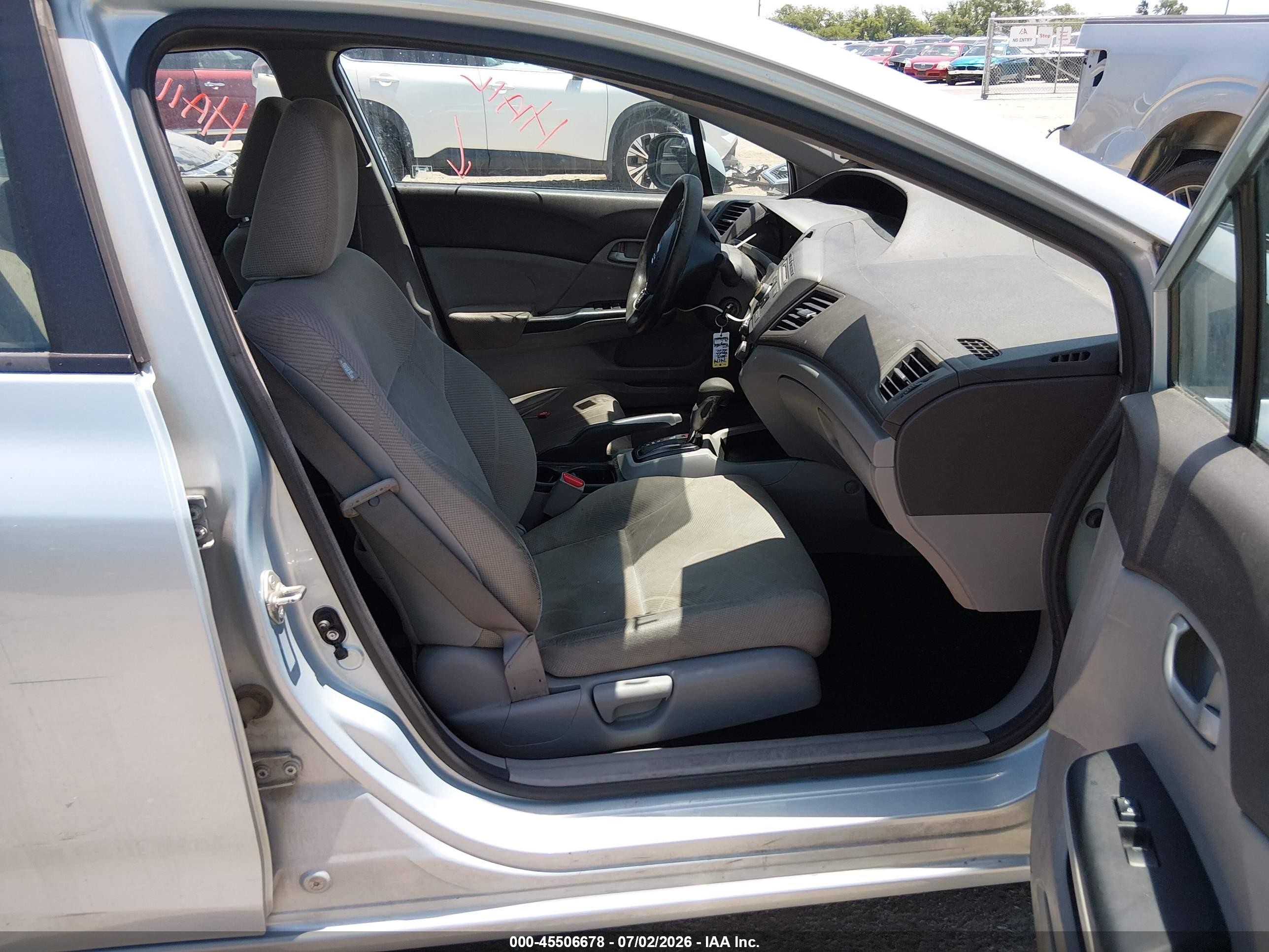 2012 Honda Civic Lx Light Blue vin: 19XFB2F59CE327060