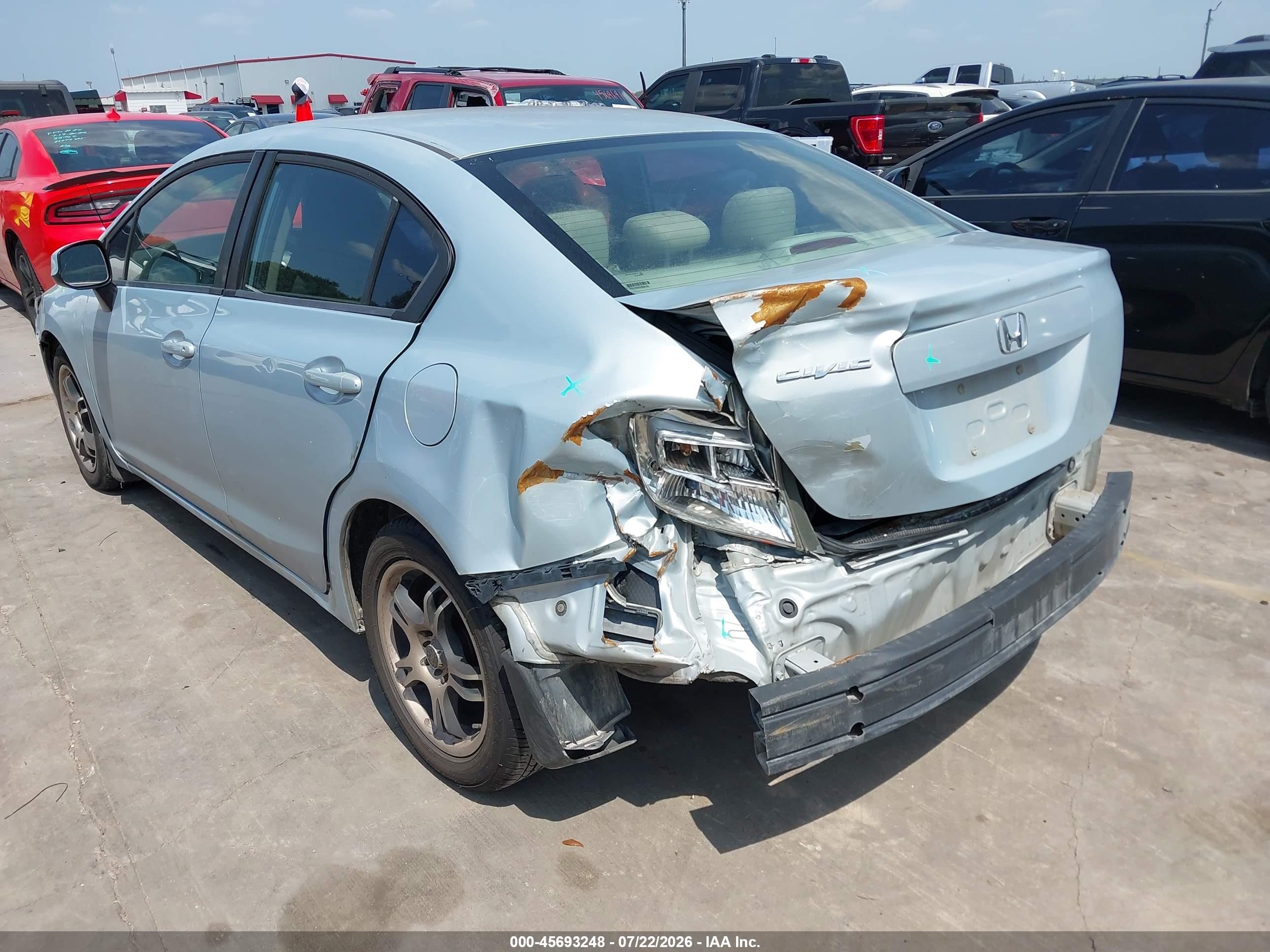 2012 Honda Civic Lx Light Blue vin: 19XFB2F59CE330637