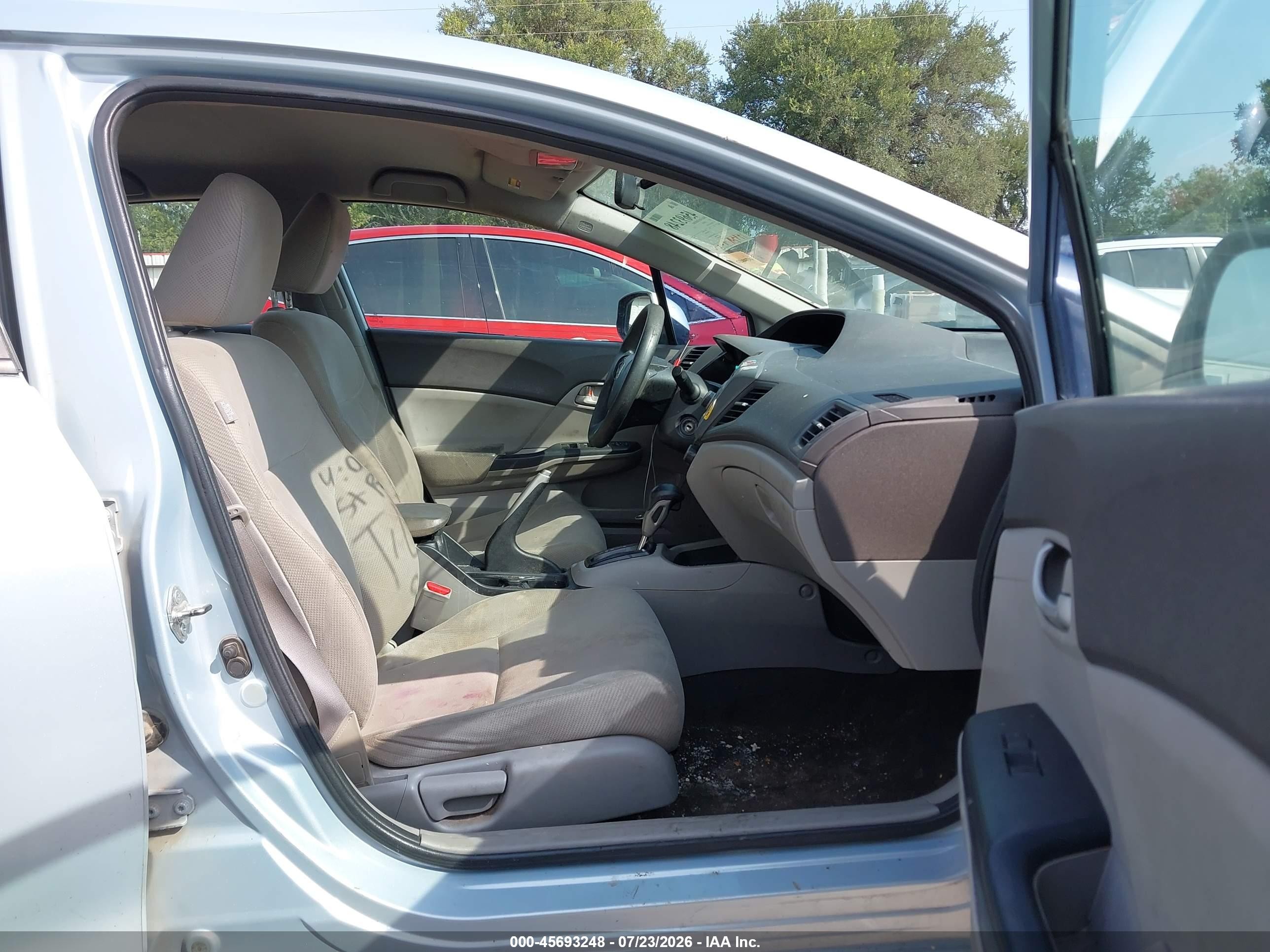2012 Honda Civic Lx Light Blue vin: 19XFB2F59CE330637