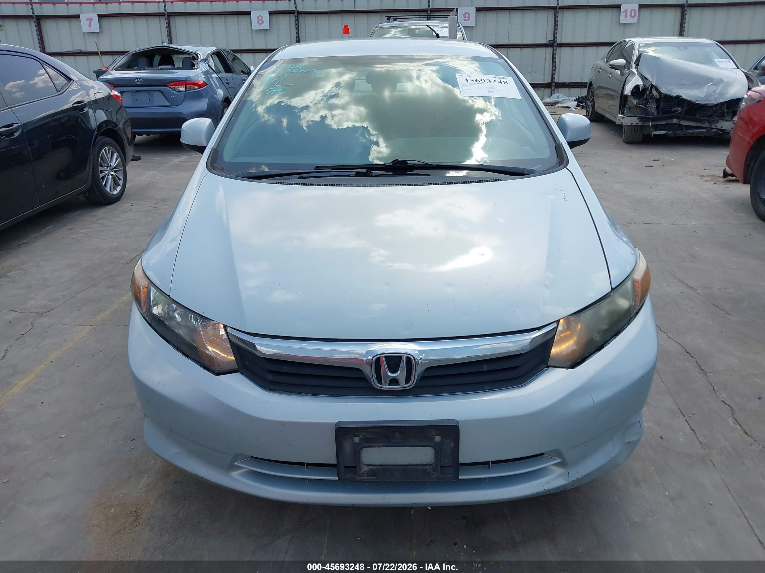 2012 Honda Civic Lx Light Blue vin: 19XFB2F59CE330637