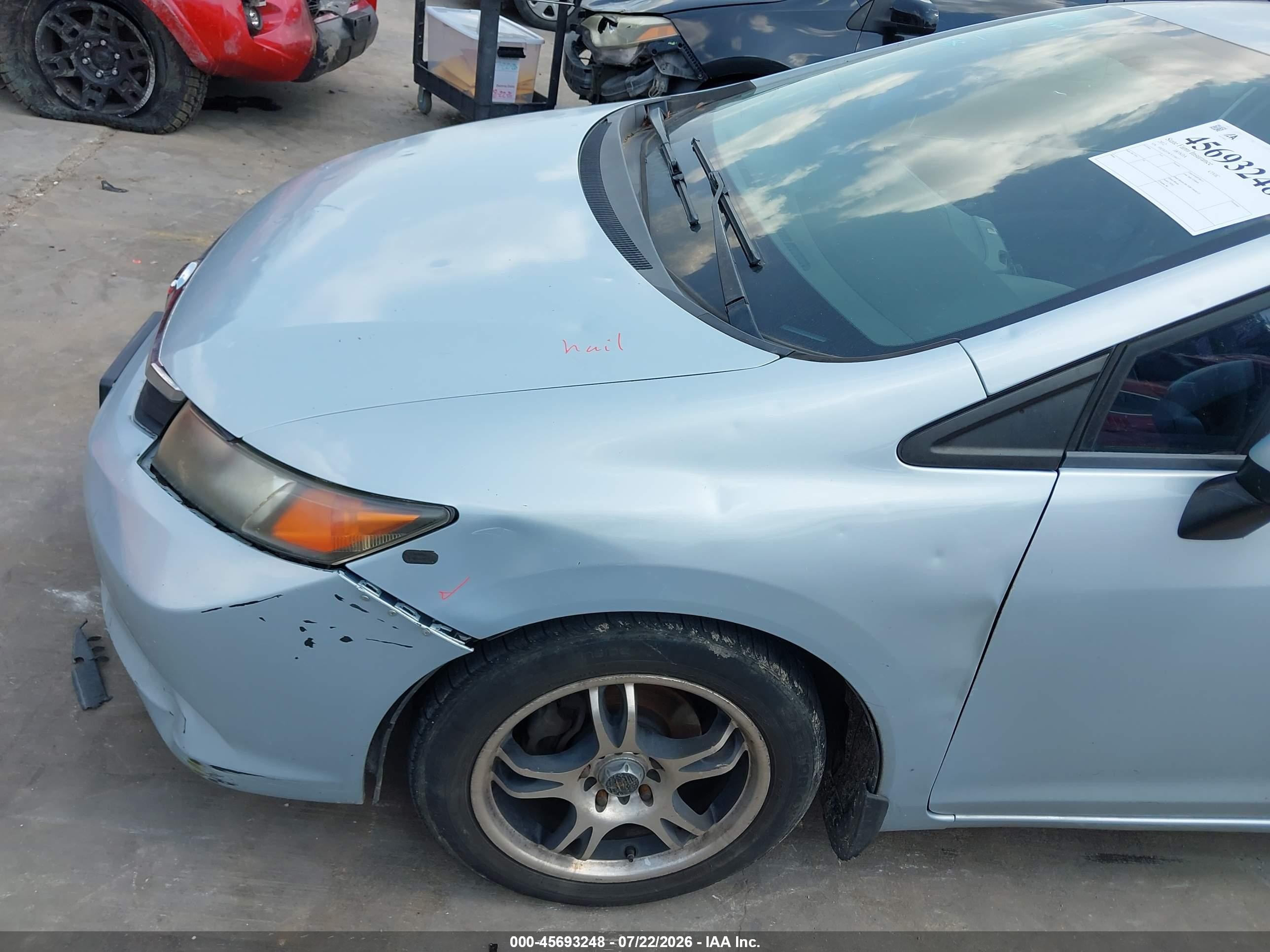 2012 Honda Civic Lx Light Blue vin: 19XFB2F59CE330637