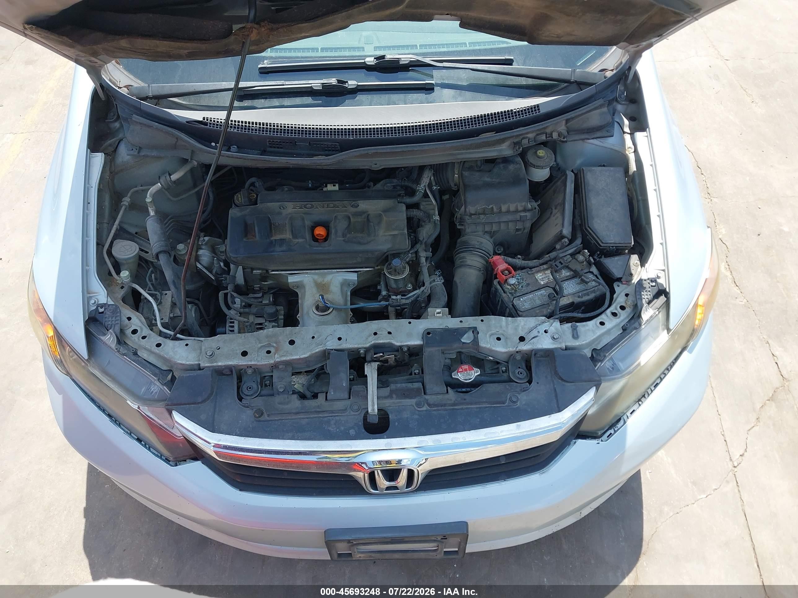 2012 Honda Civic Lx Light Blue vin: 19XFB2F59CE330637