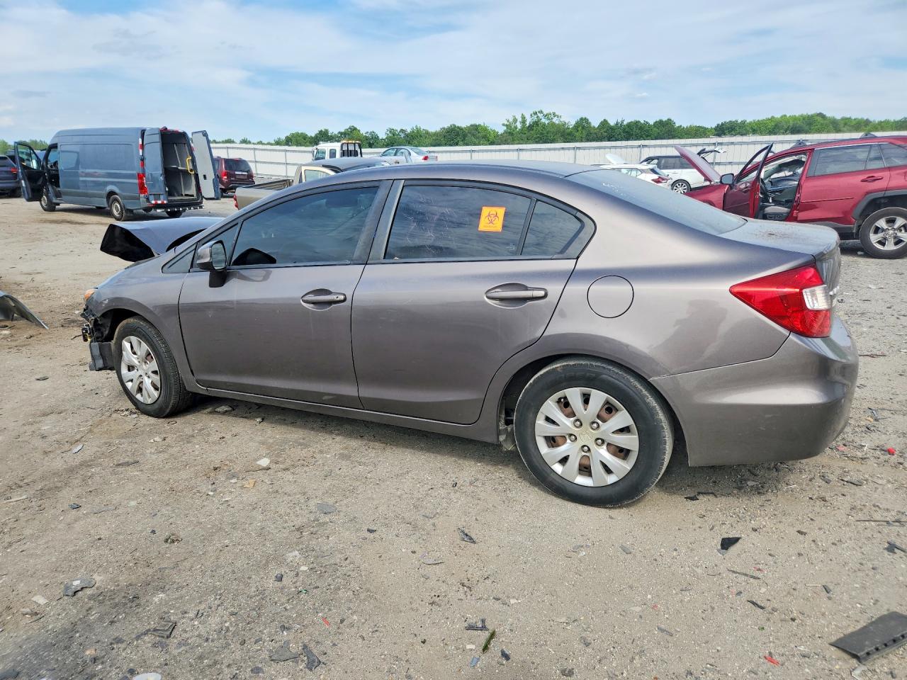 2012 Honda Civic Lx Gray vin: 19XFB2F59CE332176