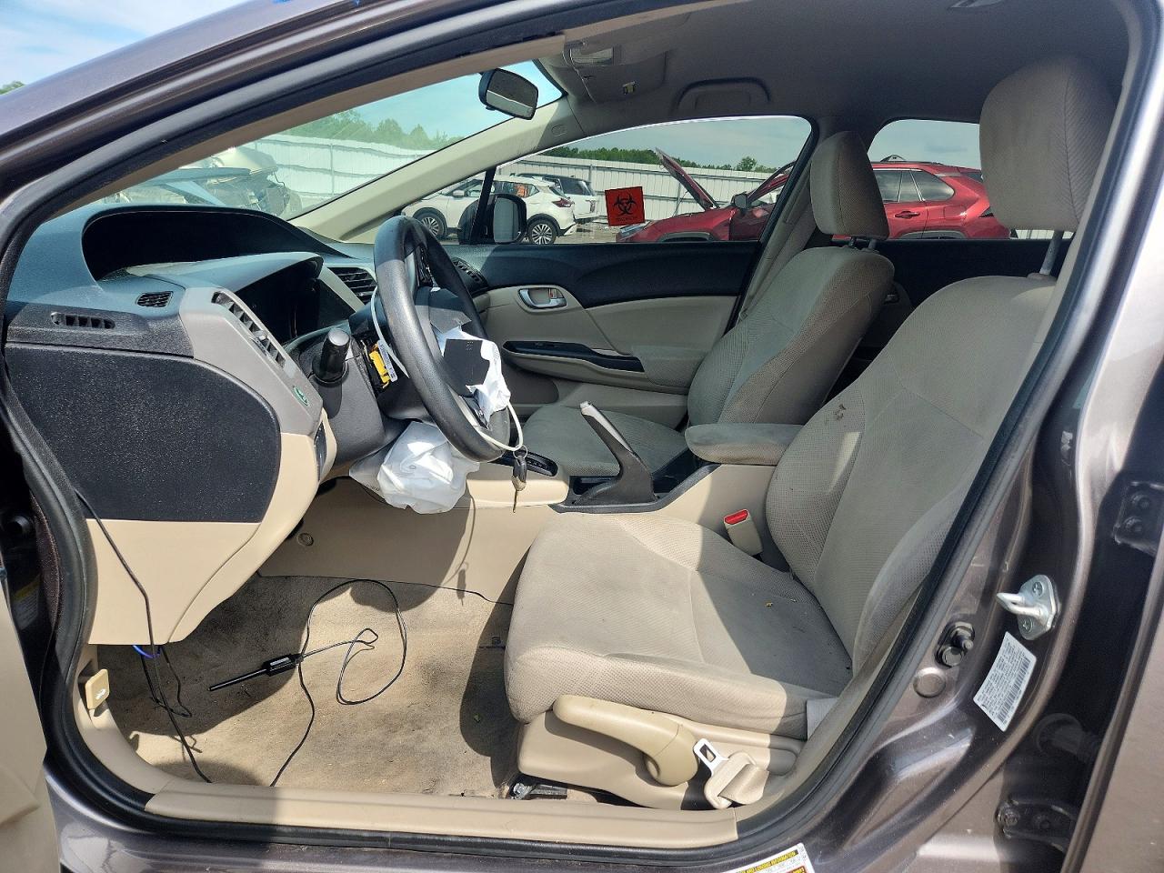 2012 Honda Civic Lx Gray vin: 19XFB2F59CE332176