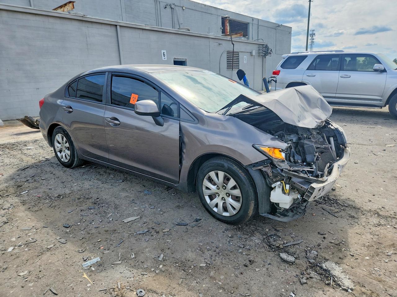 2012 Honda Civic Lx Gray vin: 19XFB2F59CE332176