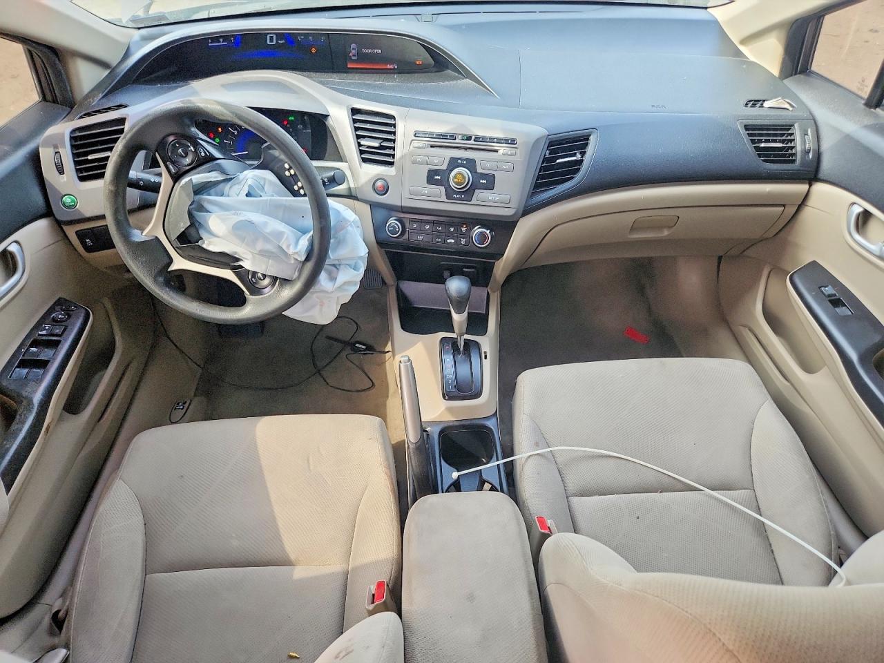 2012 Honda Civic Lx Gray vin: 19XFB2F59CE332176