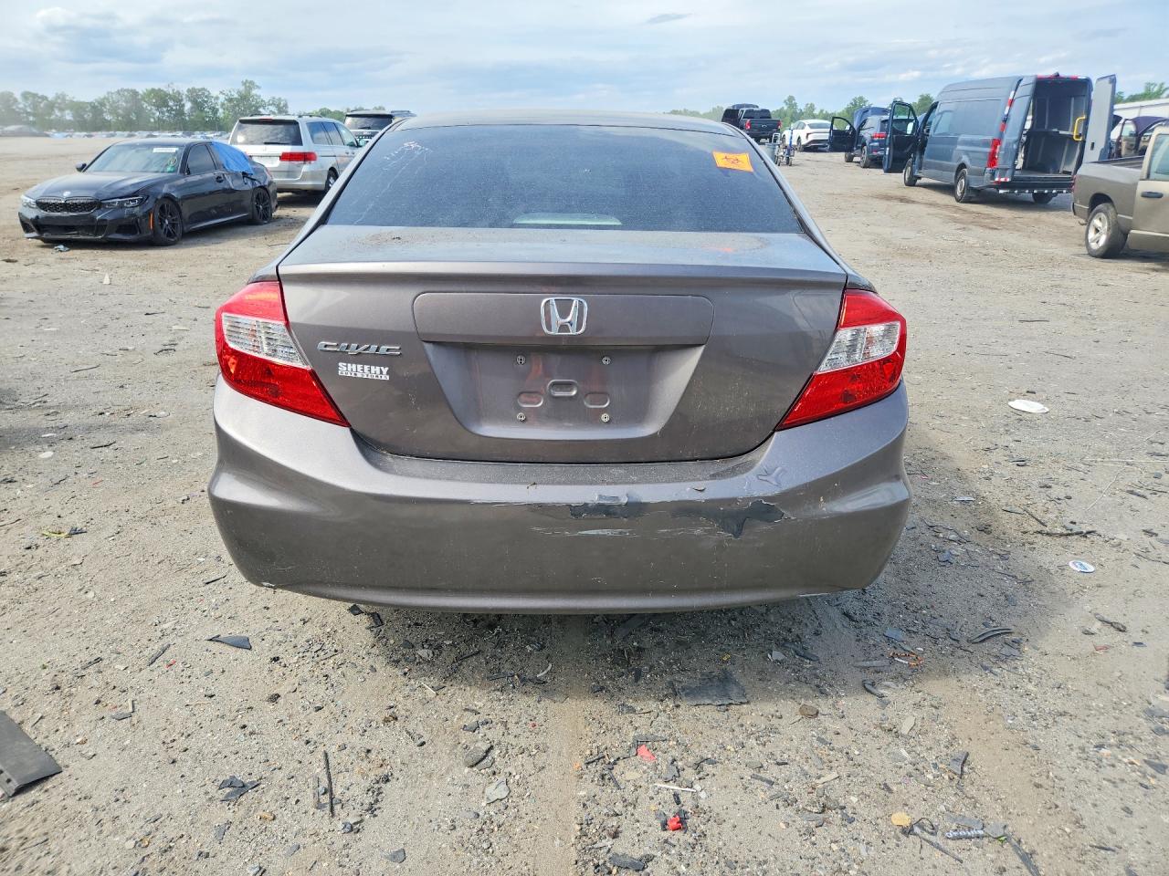 2012 Honda Civic Lx Gray vin: 19XFB2F59CE332176
