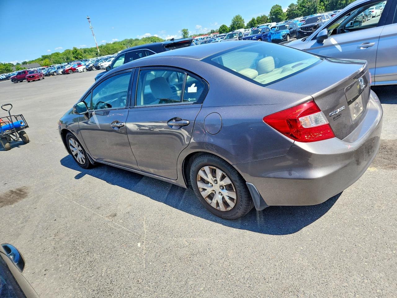 2012 Honda Civic Lx Gray vin: 19XFB2F59CE336387