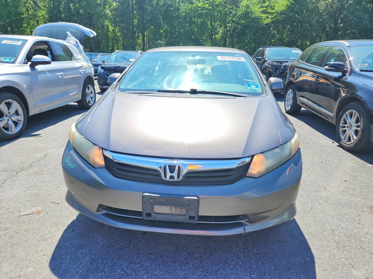 2012 Honda Civic Lx Gray vin: 19XFB2F59CE336387