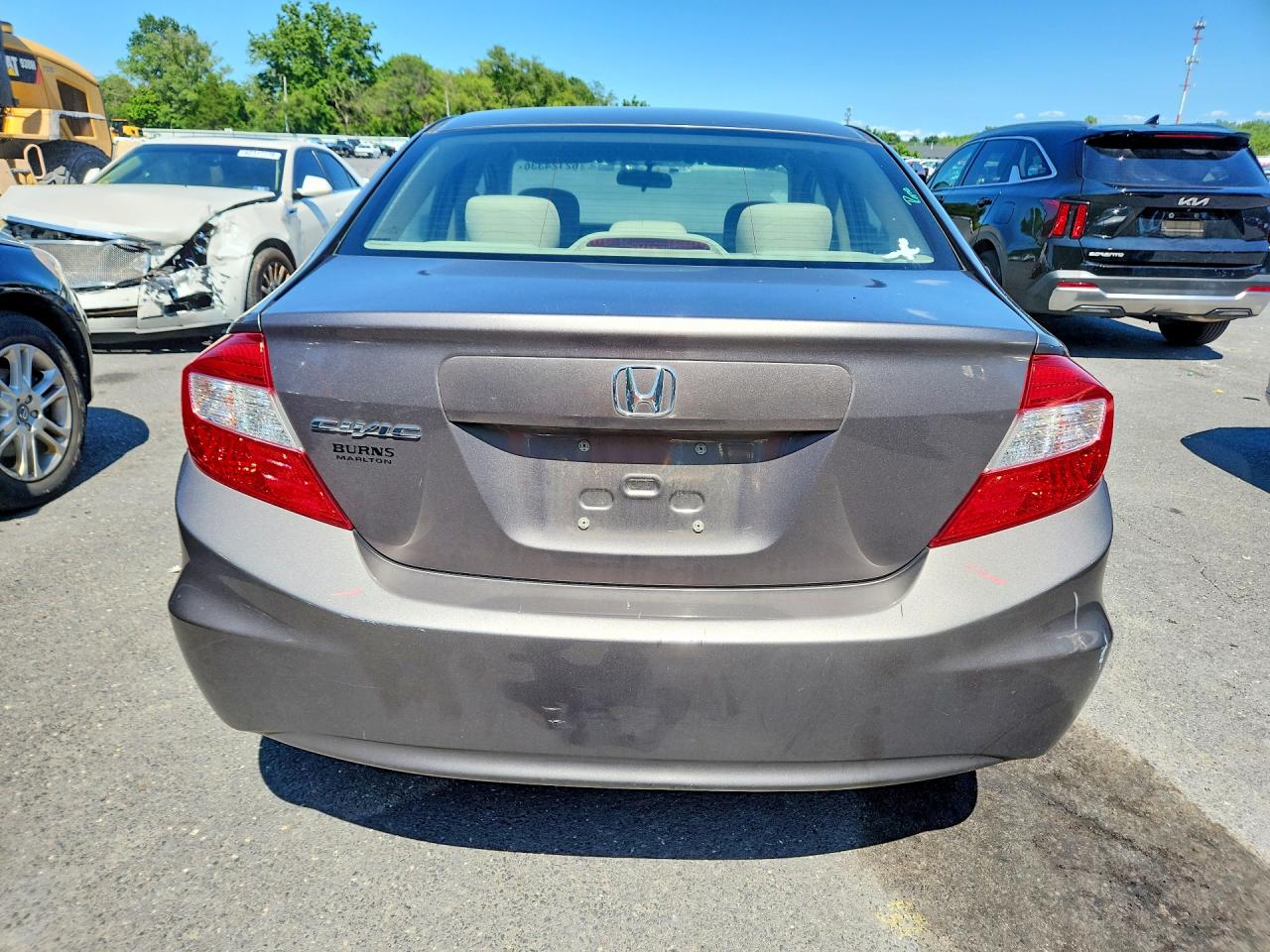 2012 Honda Civic Lx Gray vin: 19XFB2F59CE336387
