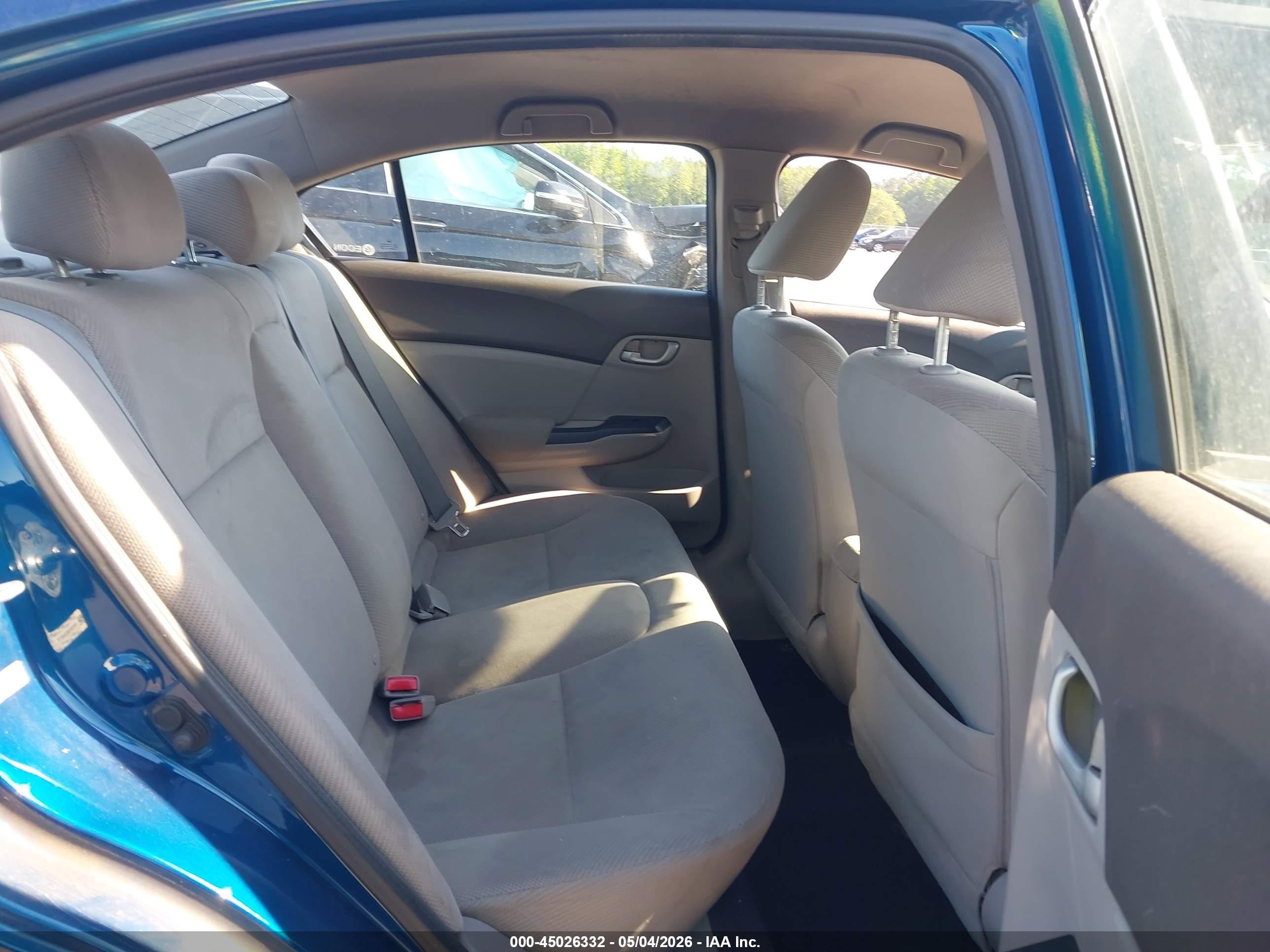 2012 Honda Civic Lx Blue vin: 19XFB2F59CE340178