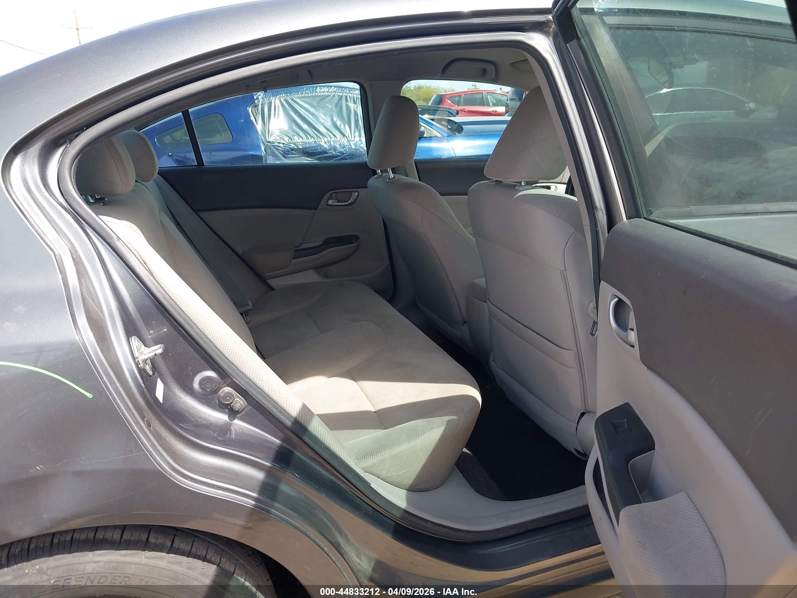 2012 Honda Civic Lx Gray vin: 19XFB2F59CE340469