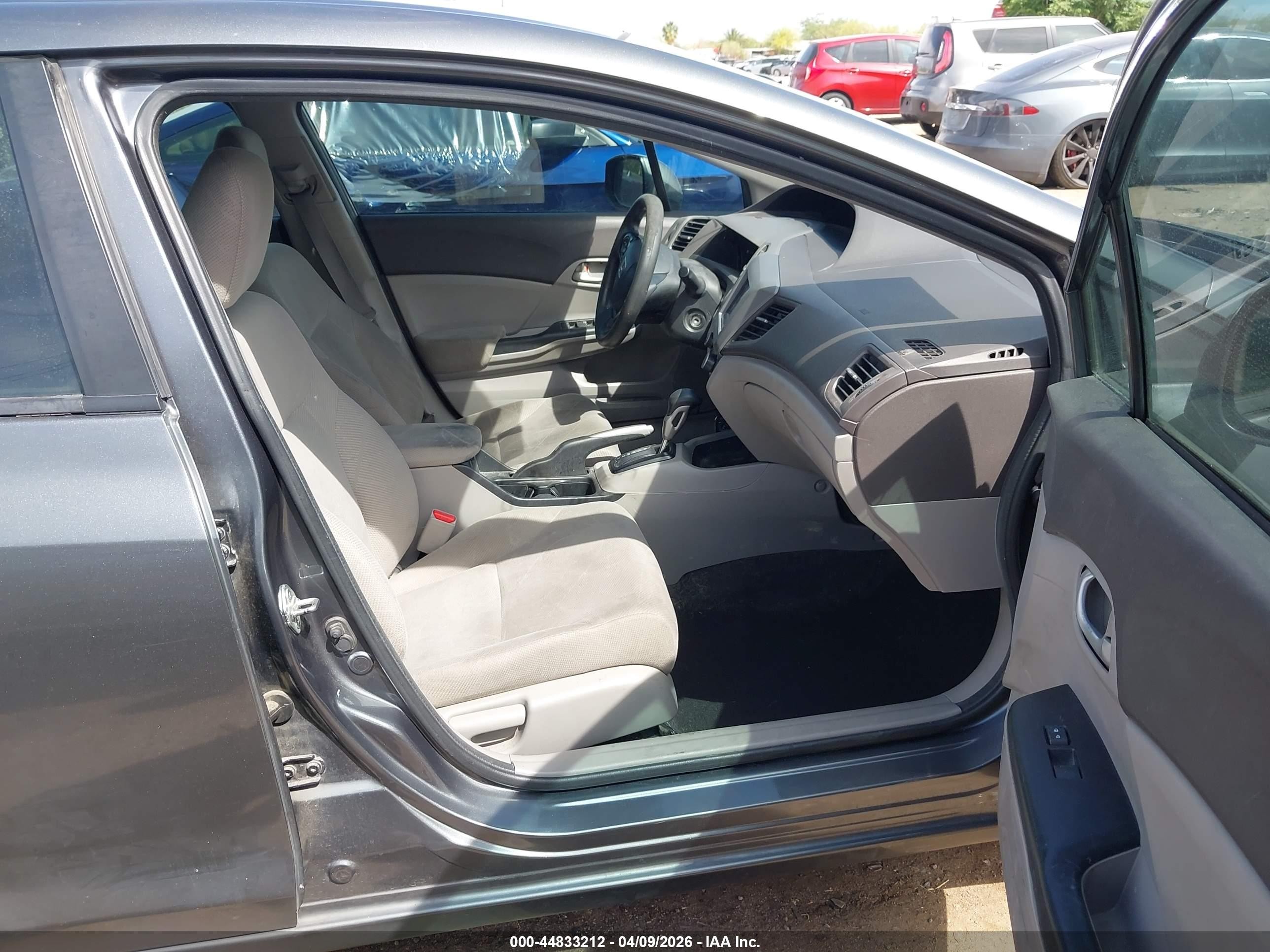 2012 Honda Civic Lx Gray vin: 19XFB2F59CE340469
