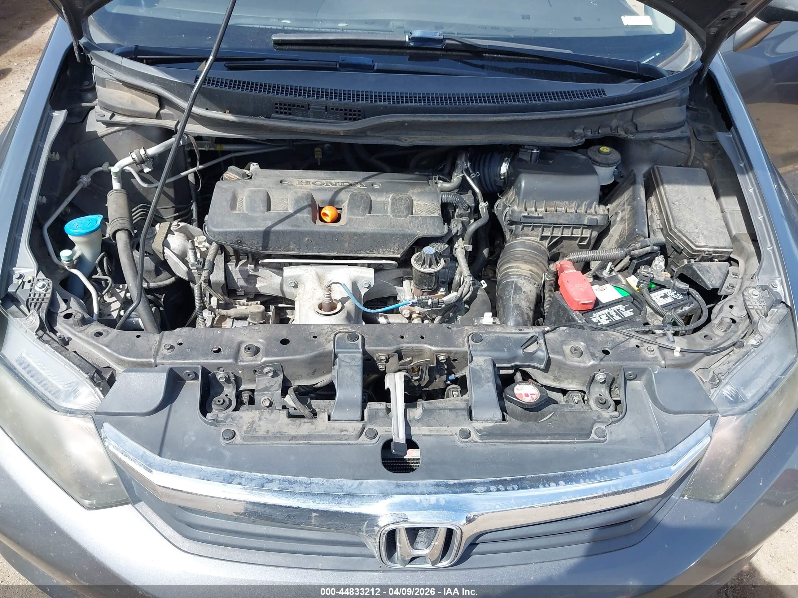 2012 Honda Civic Lx Gray vin: 19XFB2F59CE340469