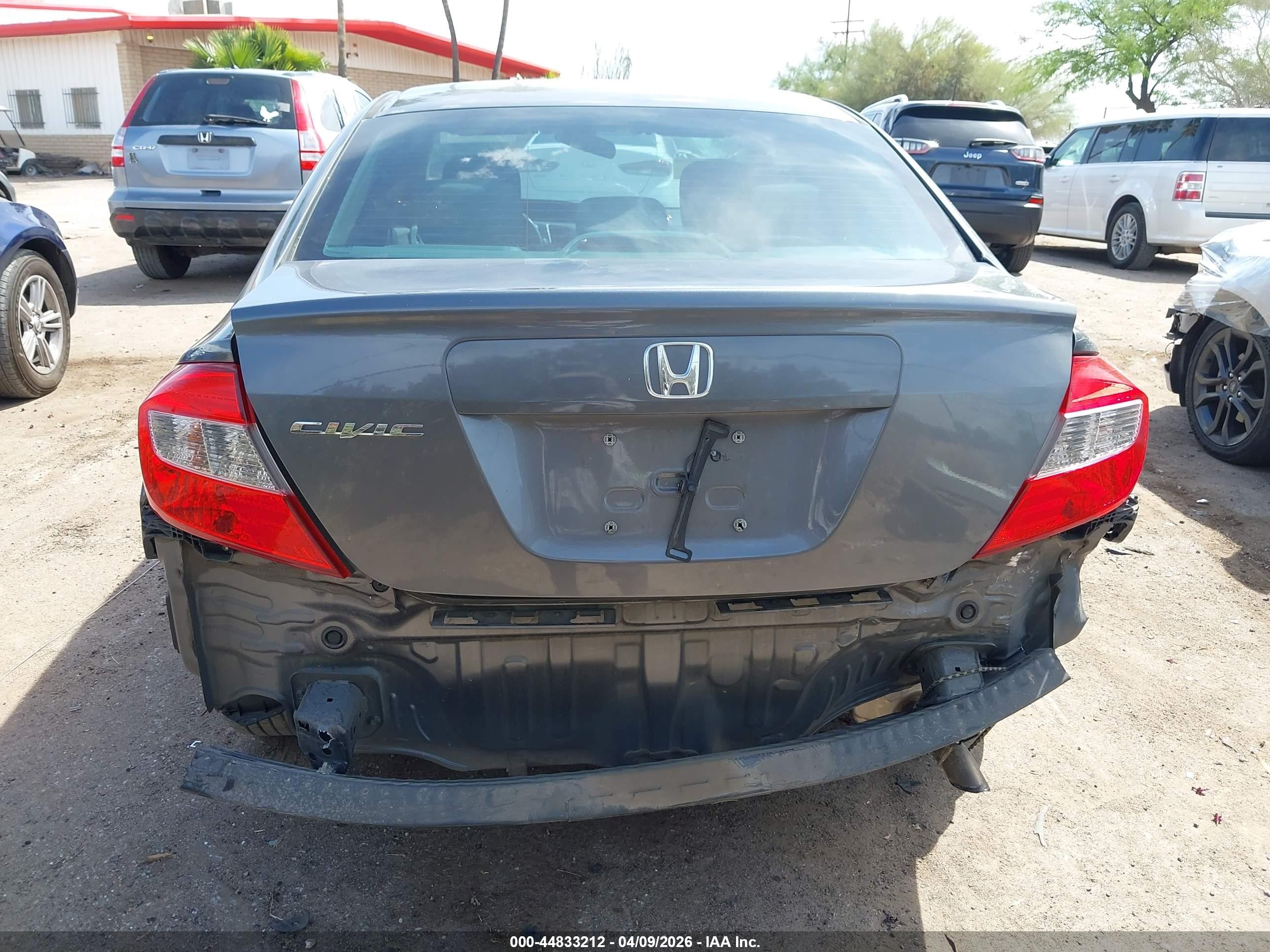 2012 Honda Civic Lx Gray vin: 19XFB2F59CE340469