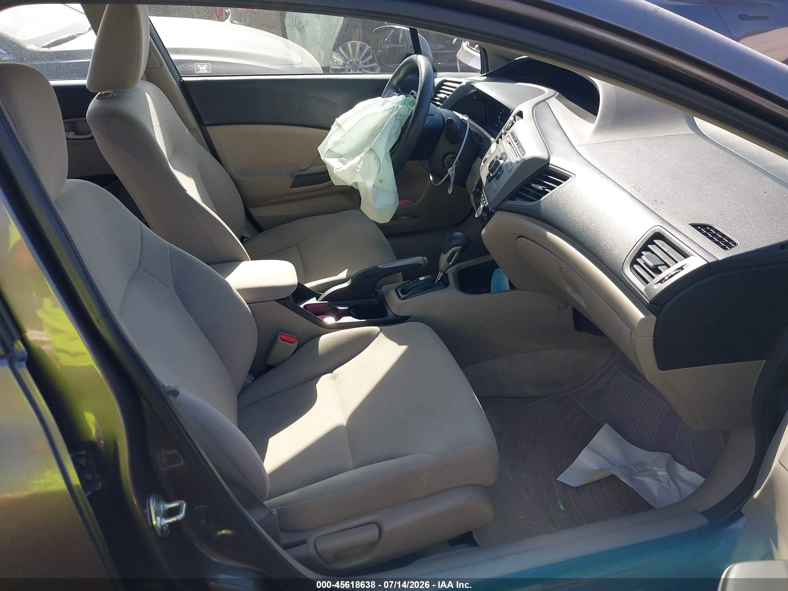 2012 Honda Civic Lx Gray vin: 19XFB2F59CE365954