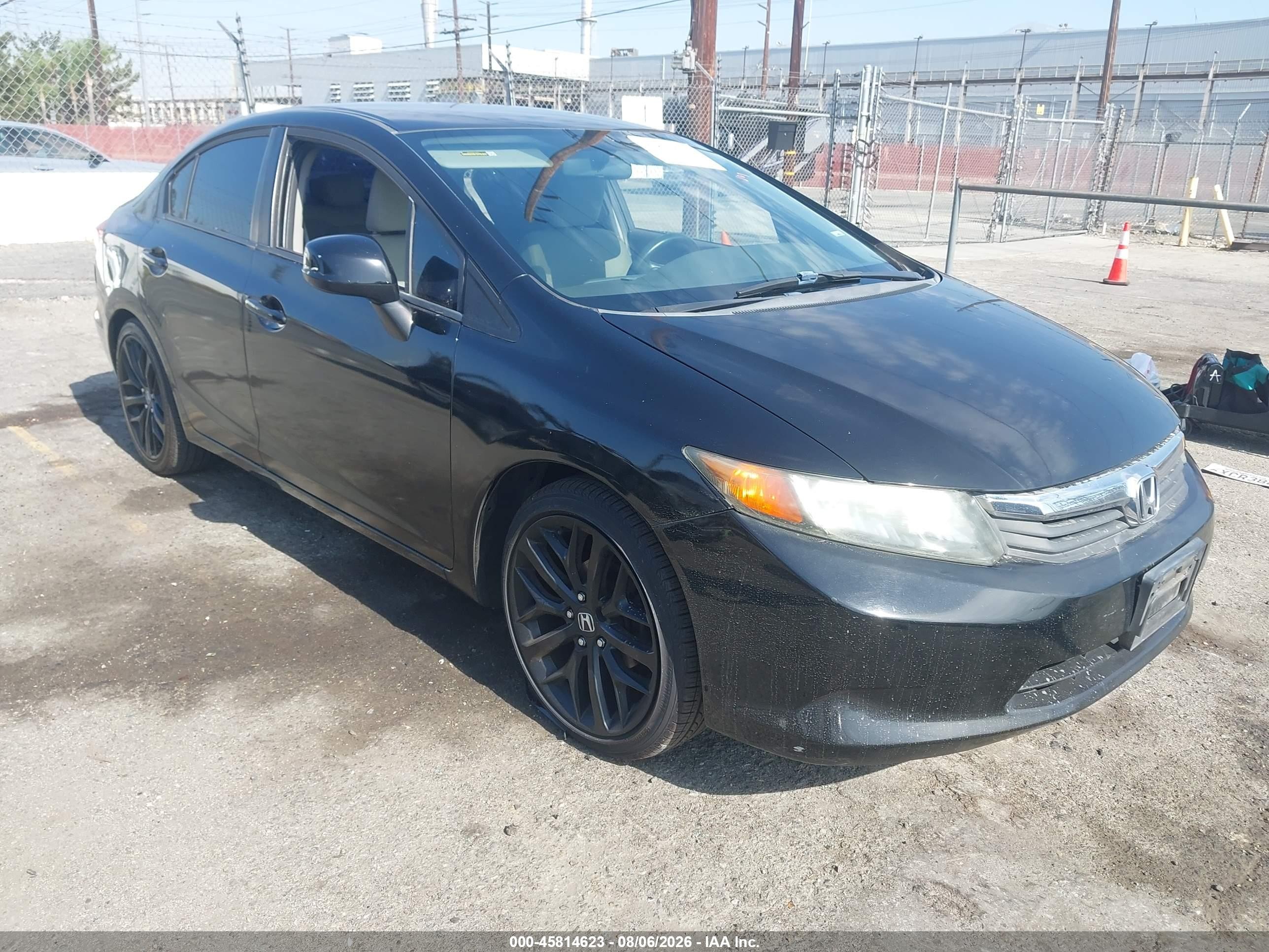 2012 Honda Civic Lx Black vin: 19XFB2F59CE367283