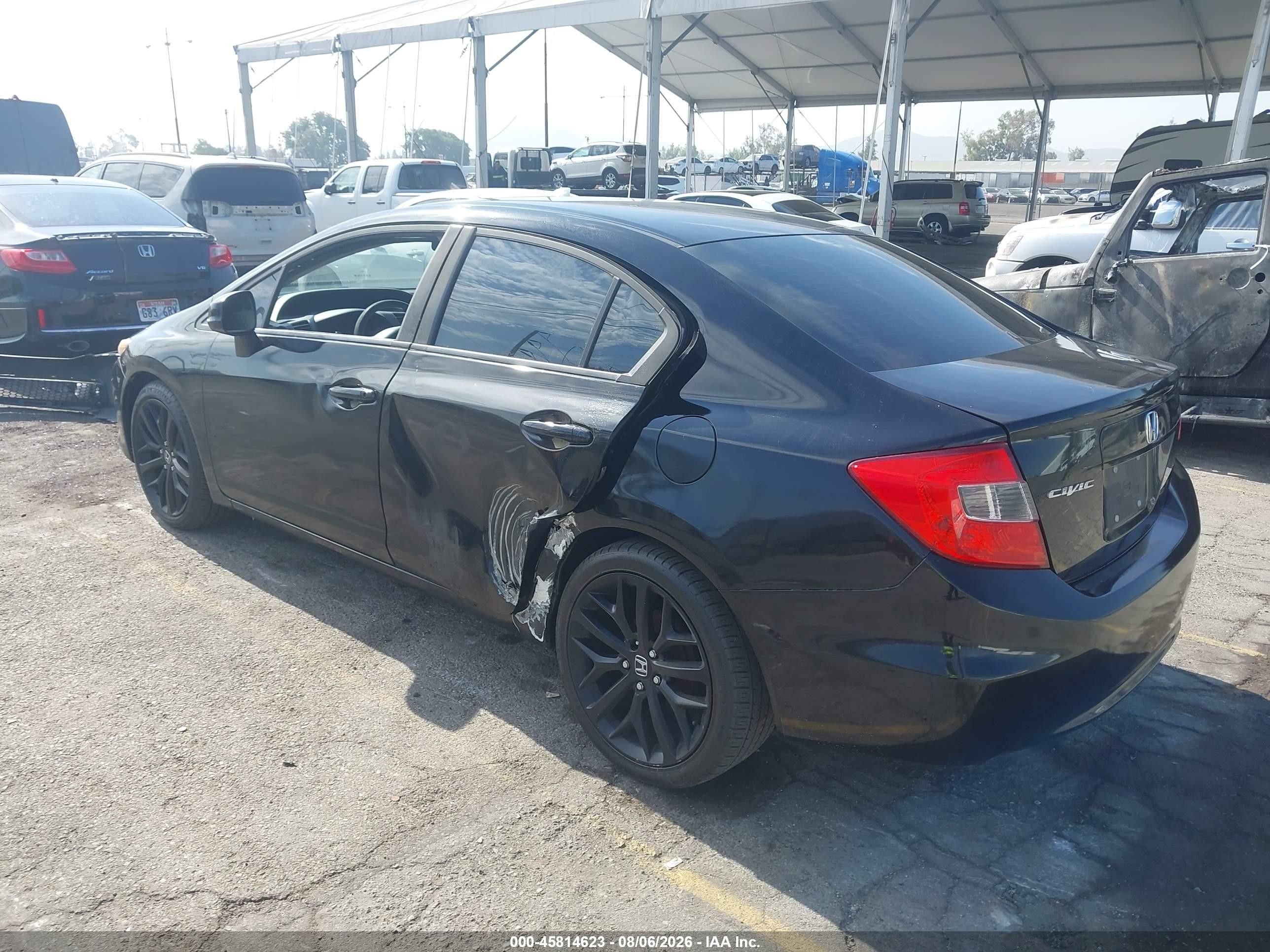 2012 Honda Civic Lx Black vin: 19XFB2F59CE367283