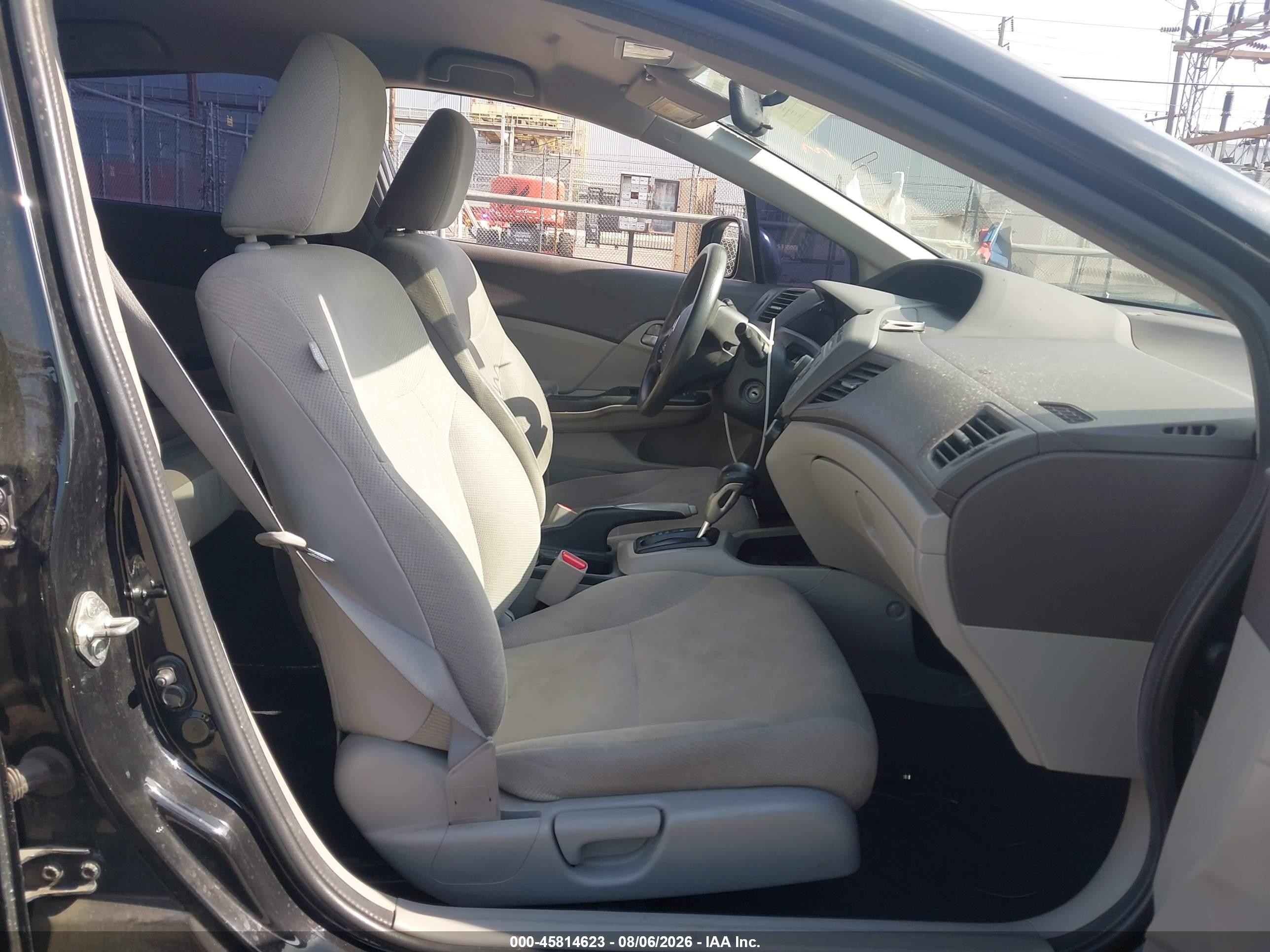 2012 Honda Civic Lx Black vin: 19XFB2F59CE367283