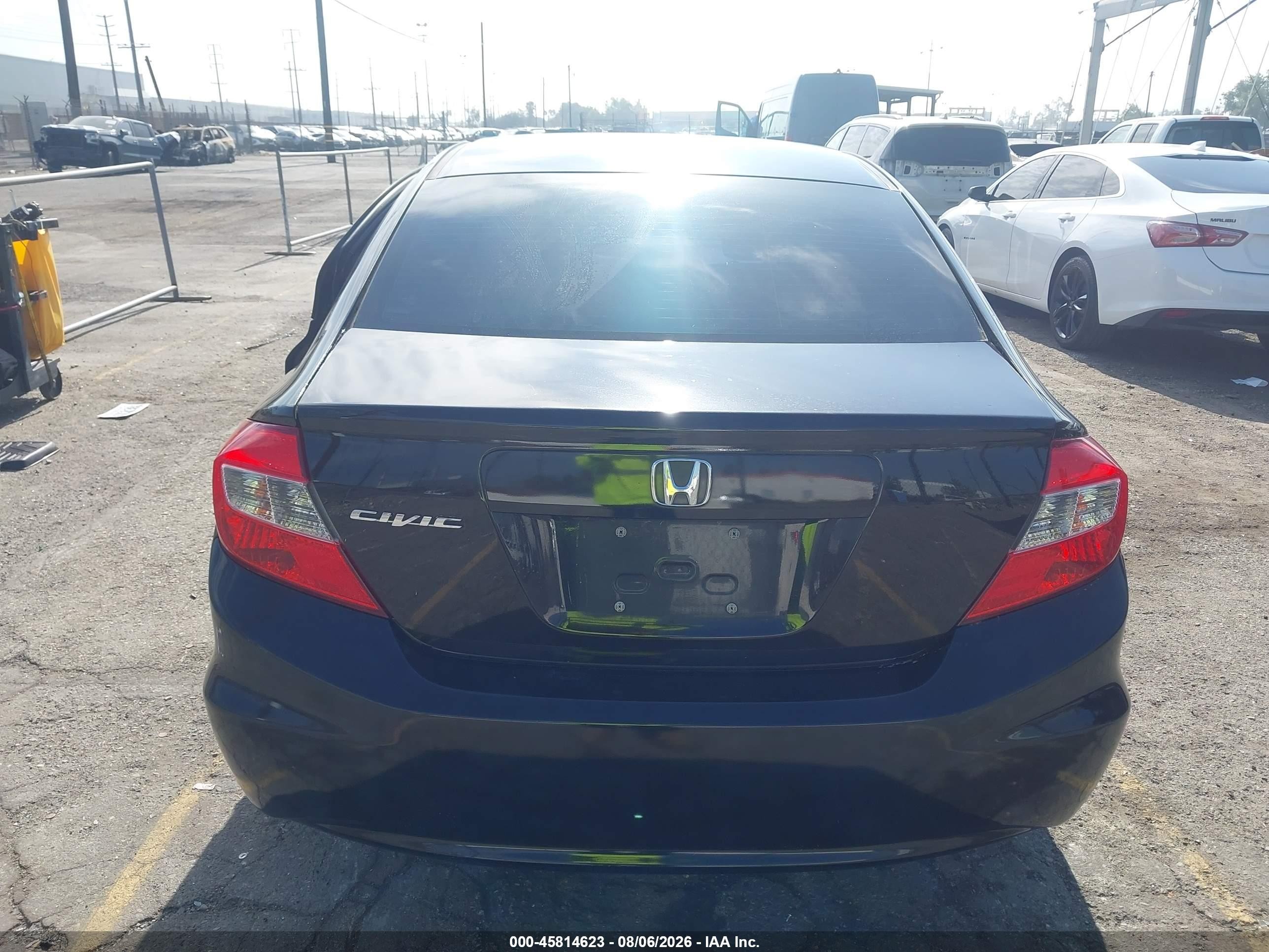 2012 Honda Civic Lx Black vin: 19XFB2F59CE367283