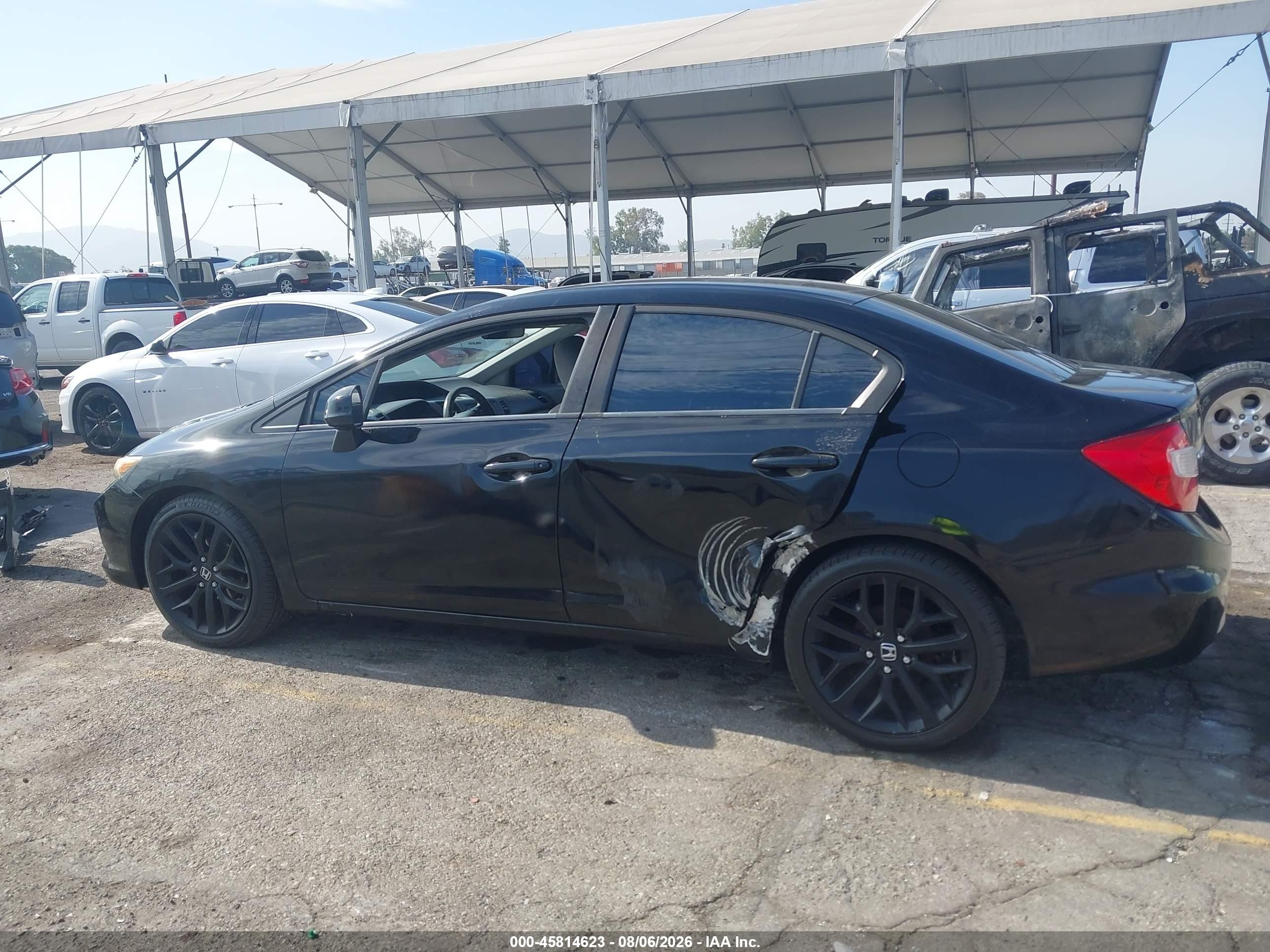 2012 Honda Civic Lx Black vin: 19XFB2F59CE367283