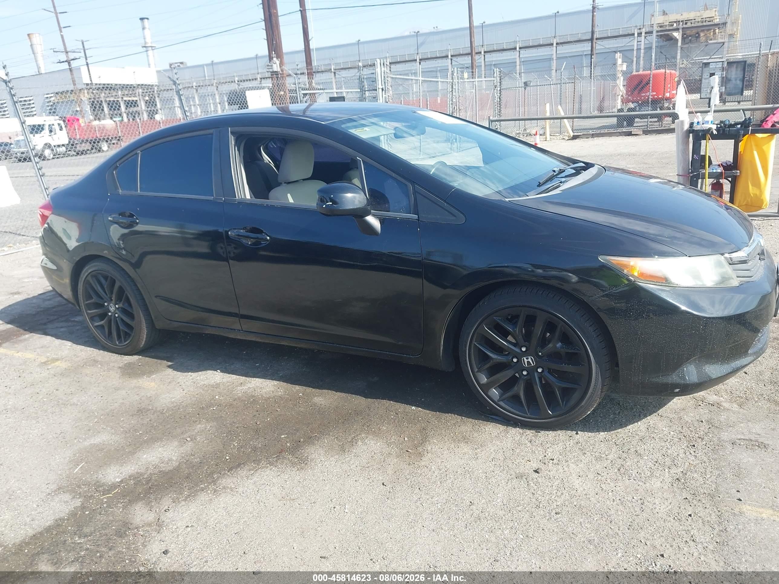 2012 Honda Civic Lx Black vin: 19XFB2F59CE367283