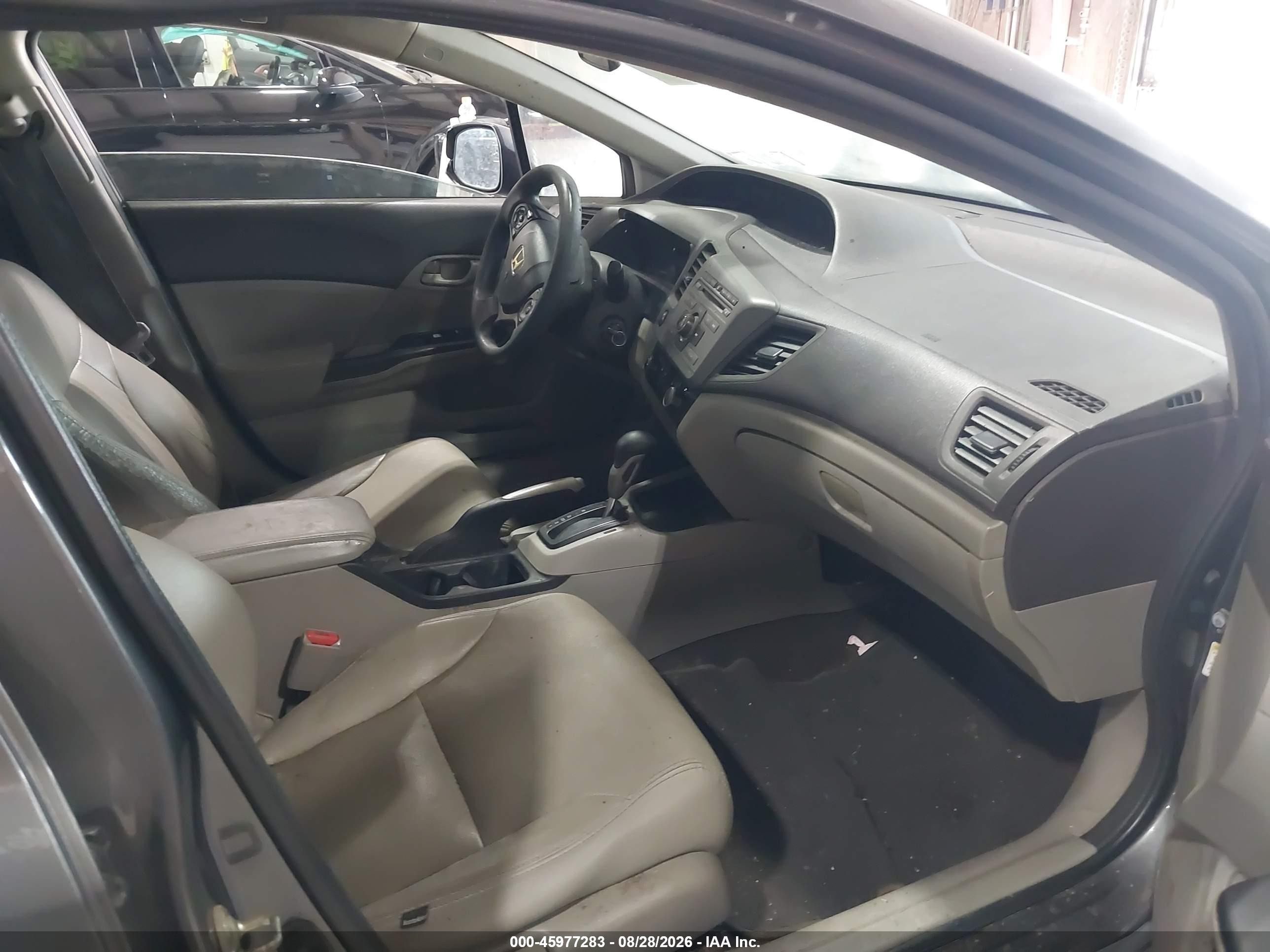 2012 Honda Civic Lx Gray vin: 19XFB2F59CE368482