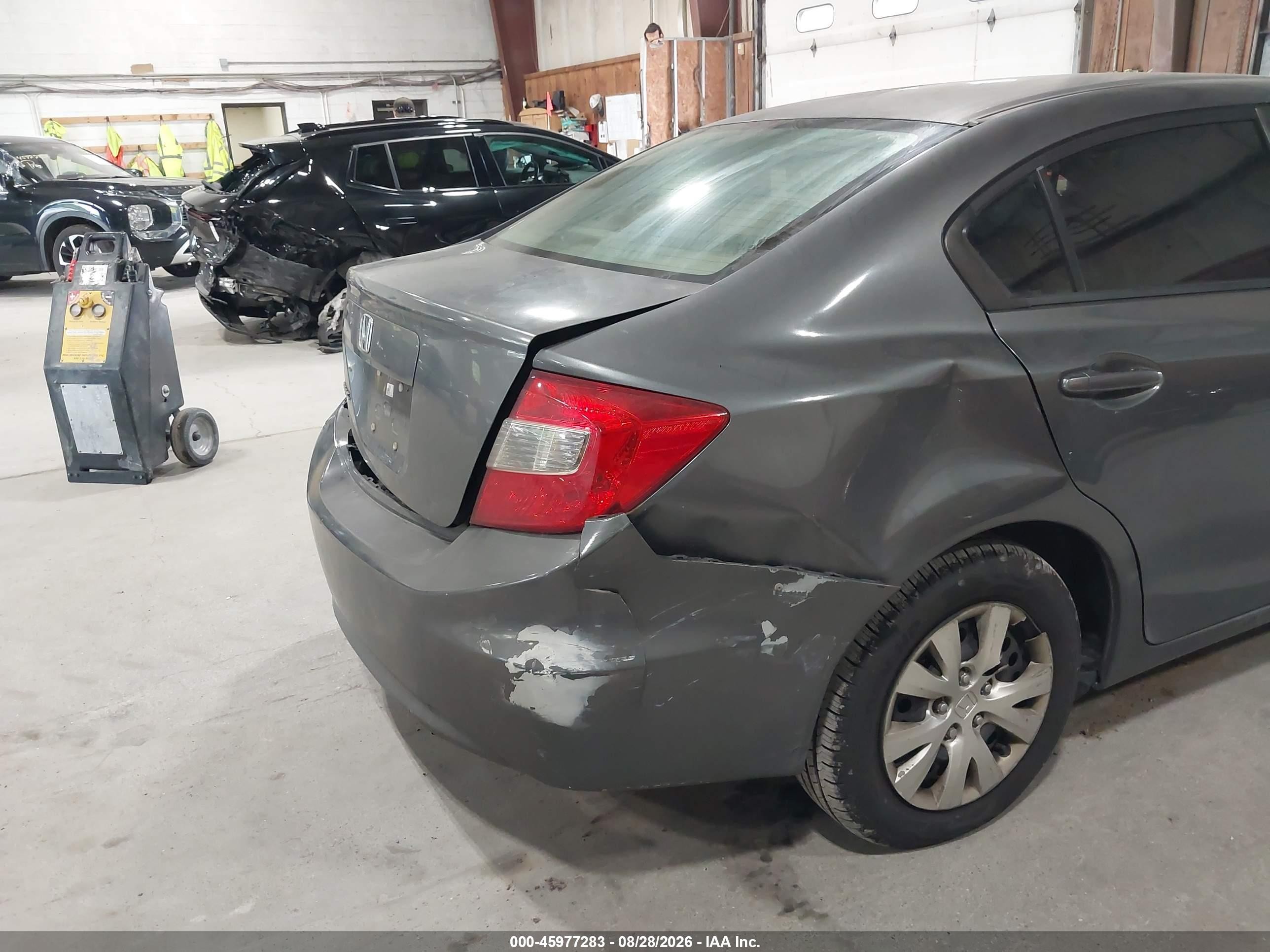 2012 Honda Civic Lx Gray vin: 19XFB2F59CE368482