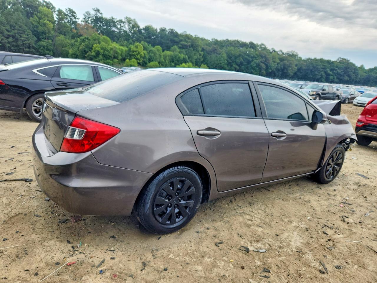 2012 Honda Civic Lx Gray vin: 19XFB2F59CE373889