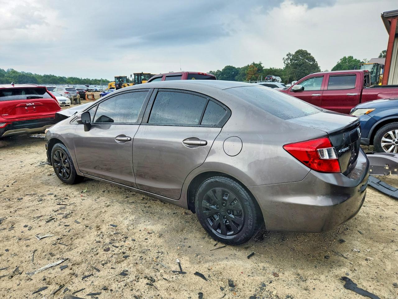 2012 Honda Civic Lx Gray vin: 19XFB2F59CE373889