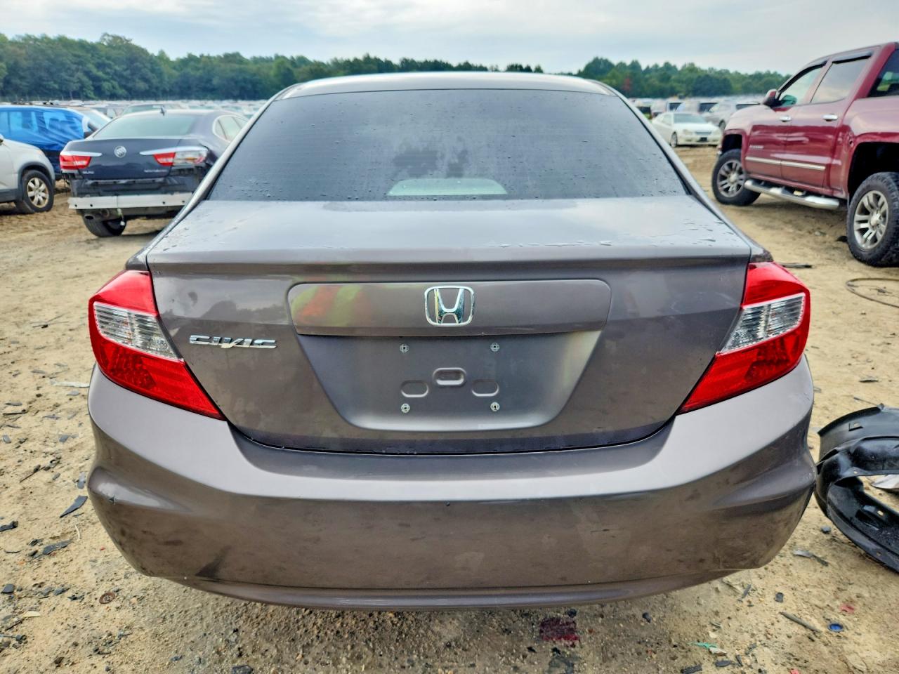2012 Honda Civic Lx Gray vin: 19XFB2F59CE373889