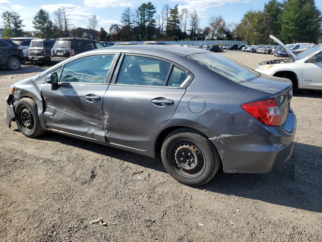 2012 Honda Civic Lx Gray vin: 19XFB2F59CE379319