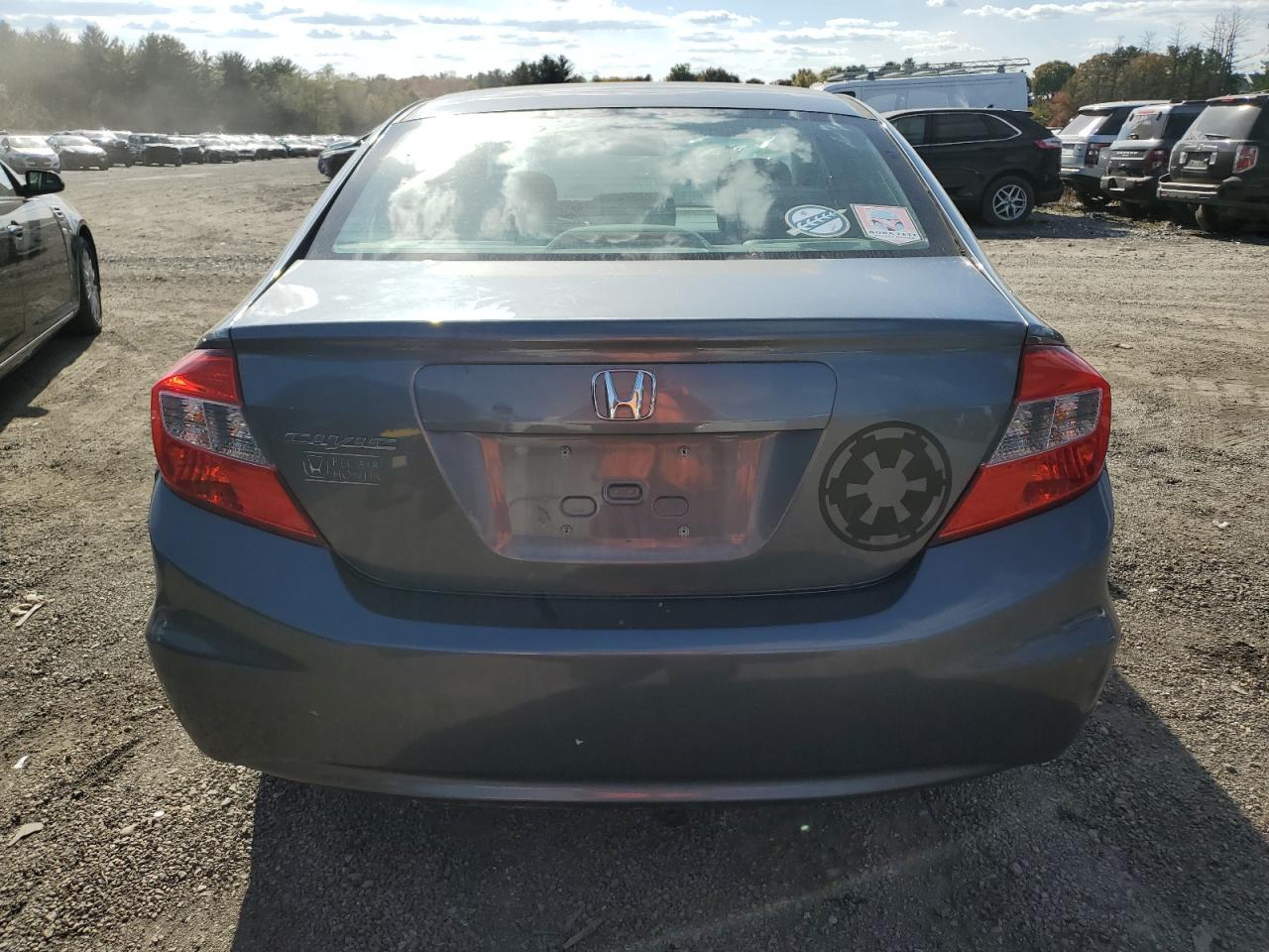 2012 Honda Civic Lx Gray vin: 19XFB2F59CE379319