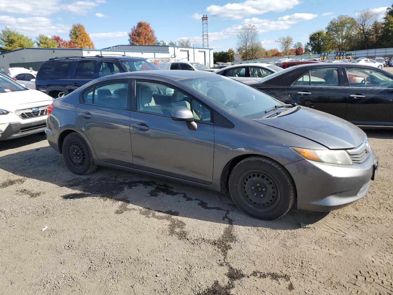 2012 Honda Civic Lx Gray vin: 19XFB2F59CE379319