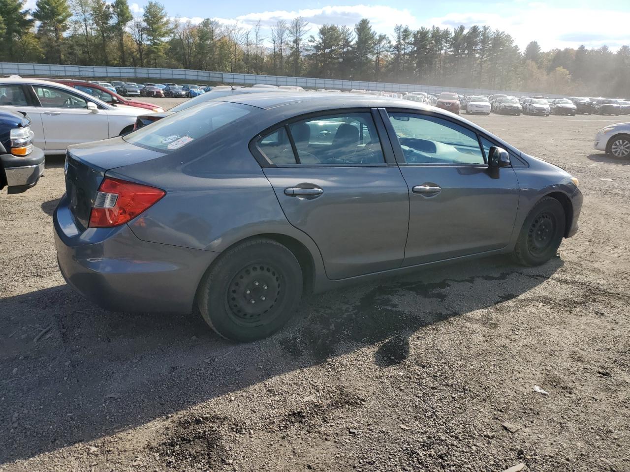 2012 Honda Civic Lx Gray vin: 19XFB2F59CE379319