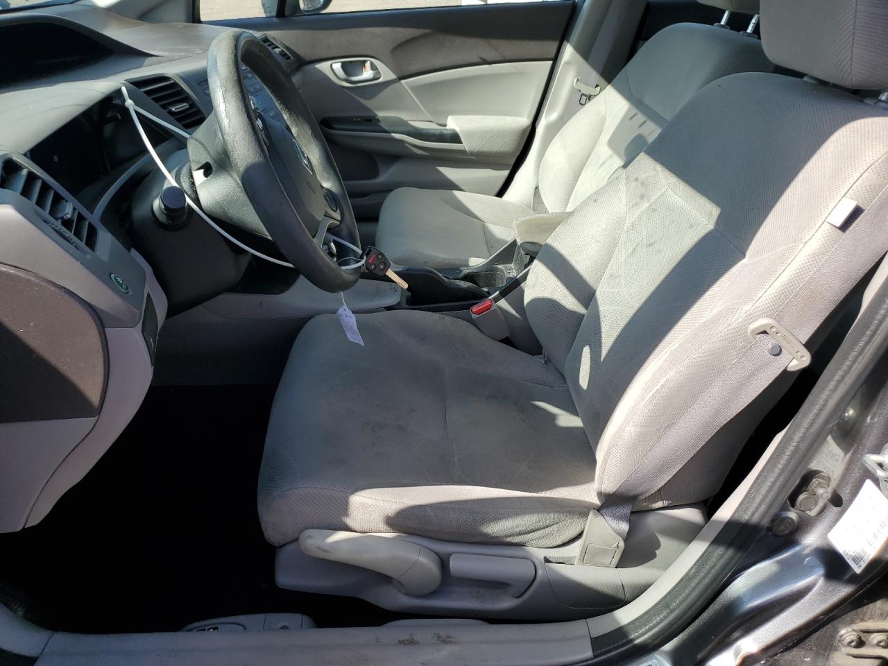 2012 Honda Civic Lx Gray vin: 19XFB2F59CE379319