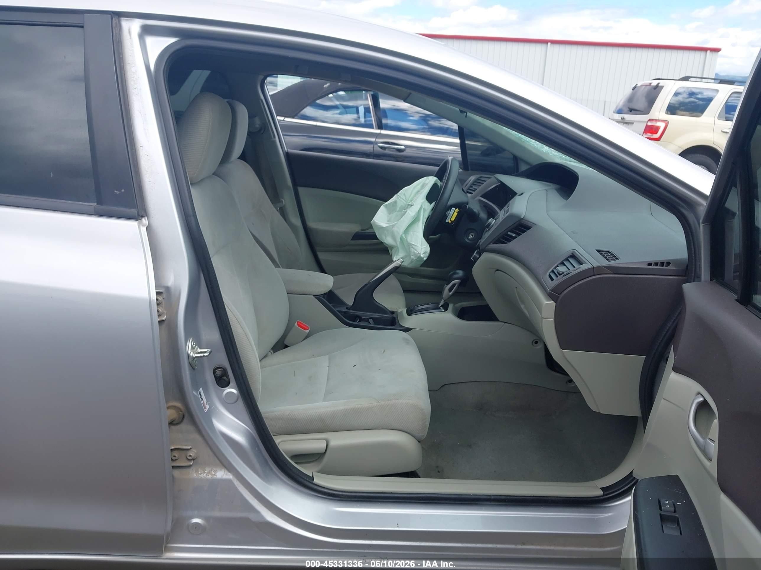 2012 Honda Civic Lx Silver vin: 19XFB2F59CE381684