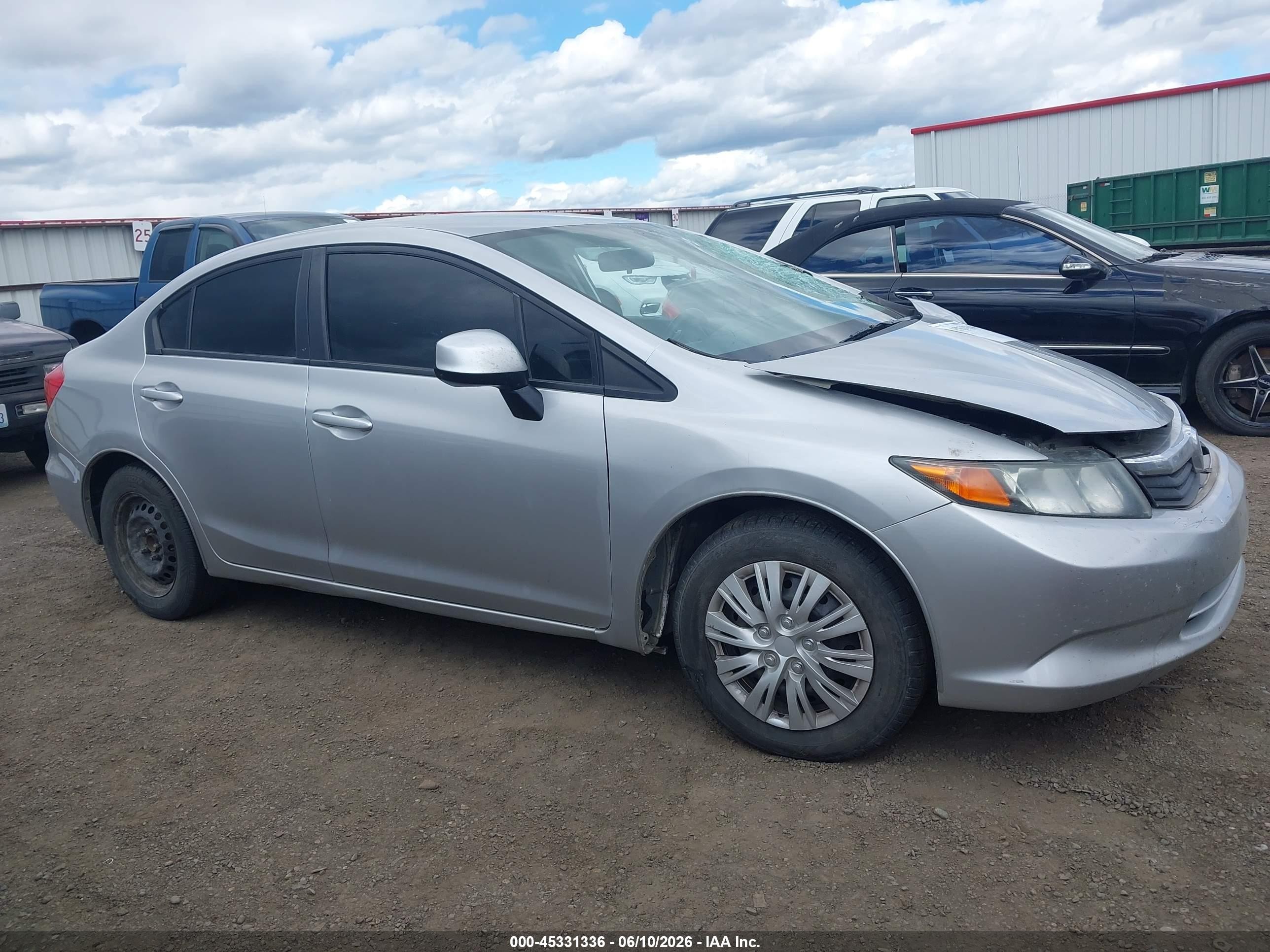 2012 Honda Civic Lx Silver vin: 19XFB2F59CE381684