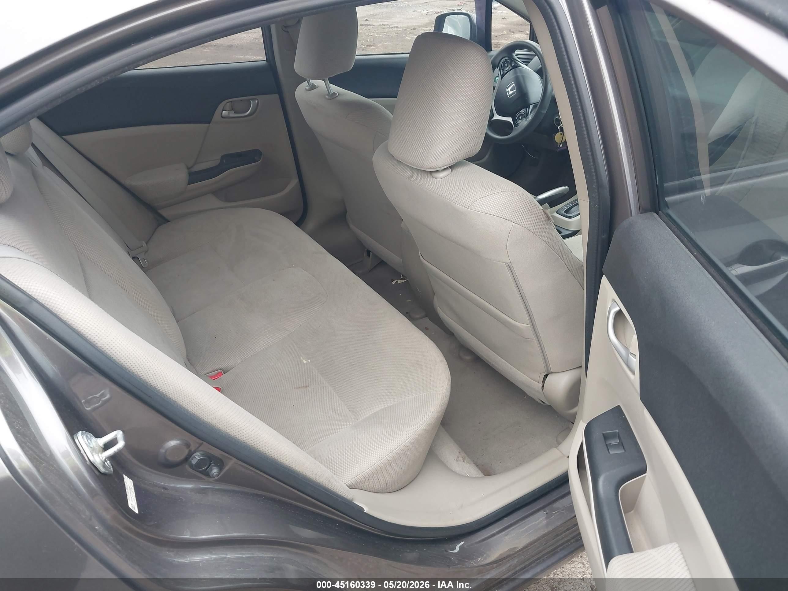 2012 Honda Civic Lx Gray vin: 19XFB2F59CE383421
