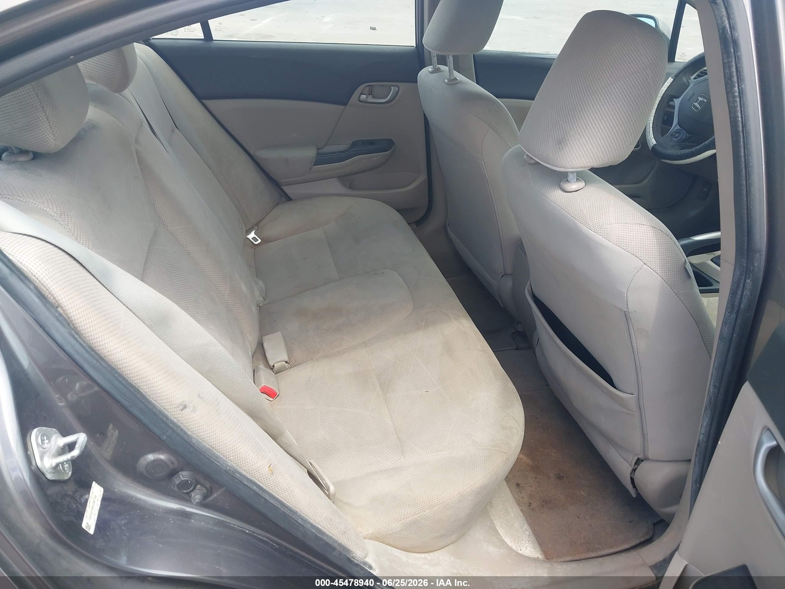 2012 Honda Civic Lx Серый vin: 19XFB2F59CE387744