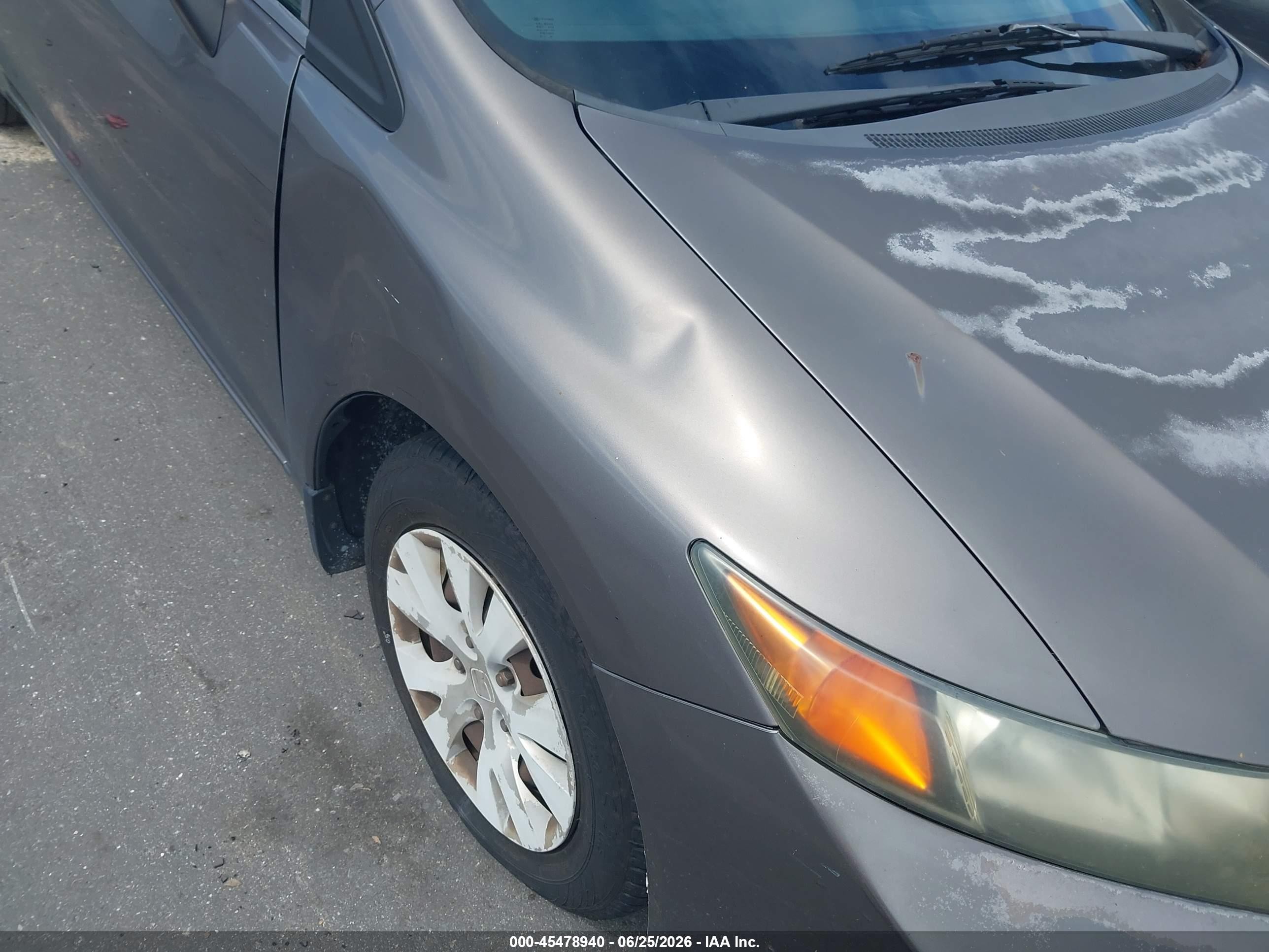 2012 Honda Civic Lx Серый vin: 19XFB2F59CE387744