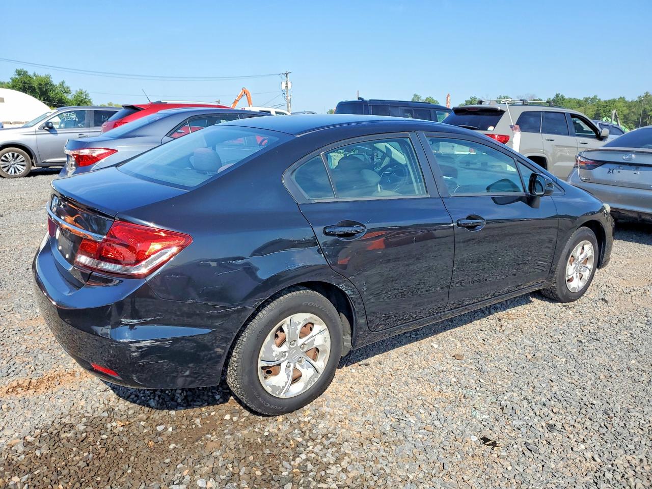 2013 Honda Civic Lx Black vin: 19XFB2F59DE004662