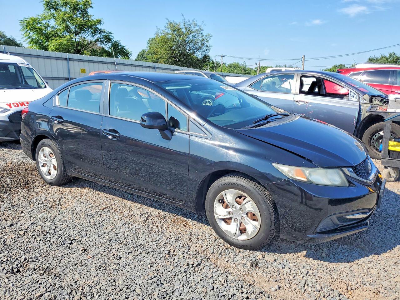2013 Honda Civic Lx Black vin: 19XFB2F59DE004662