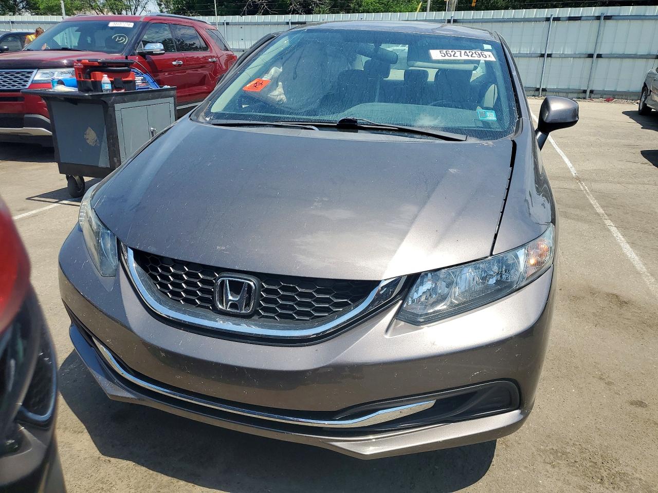 2013 Honda Civic Lx Gray vin: 19XFB2F59DE023180