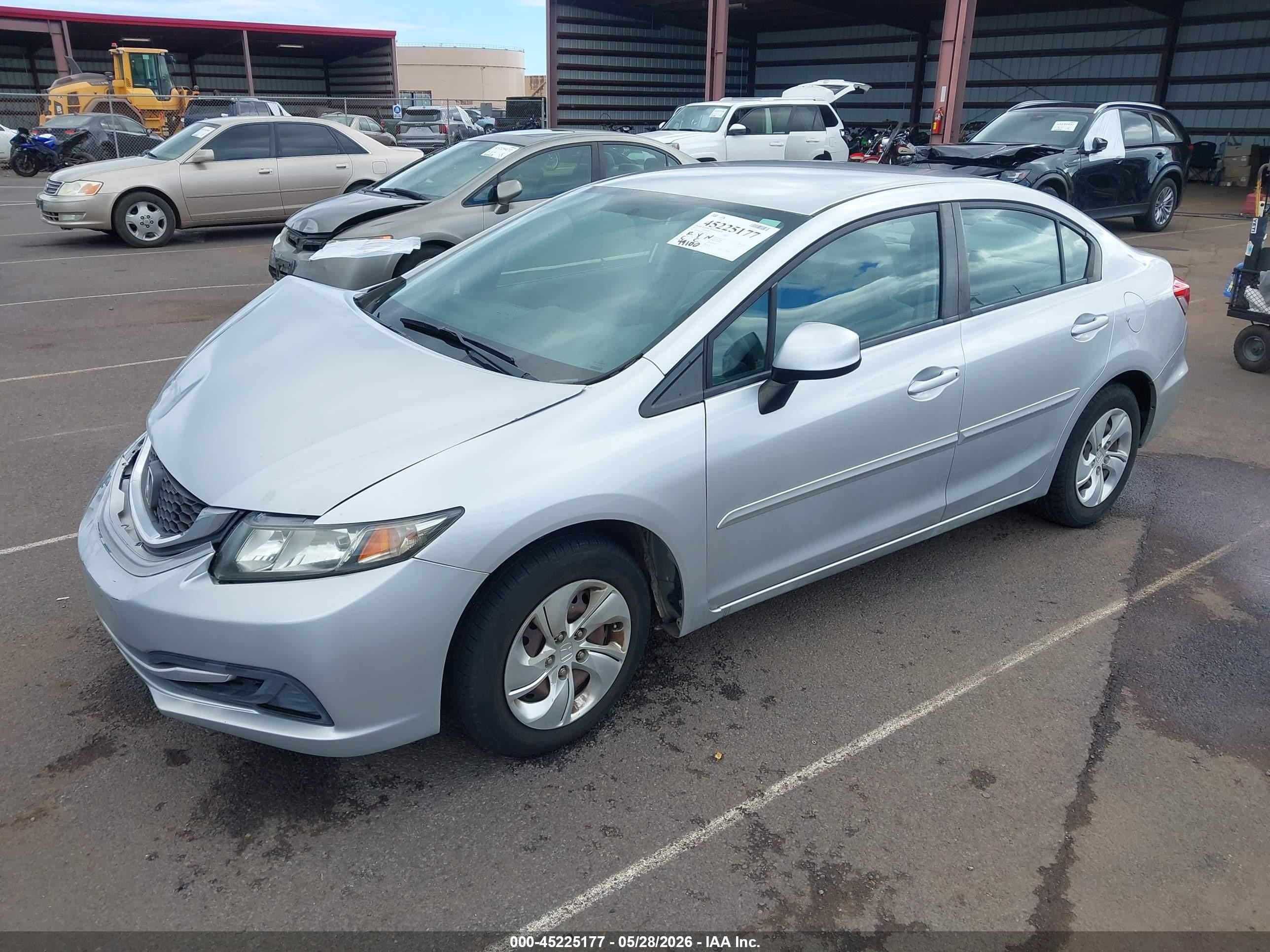 2013 Honda Civic Lx Silver vin: 19XFB2F59DE025236