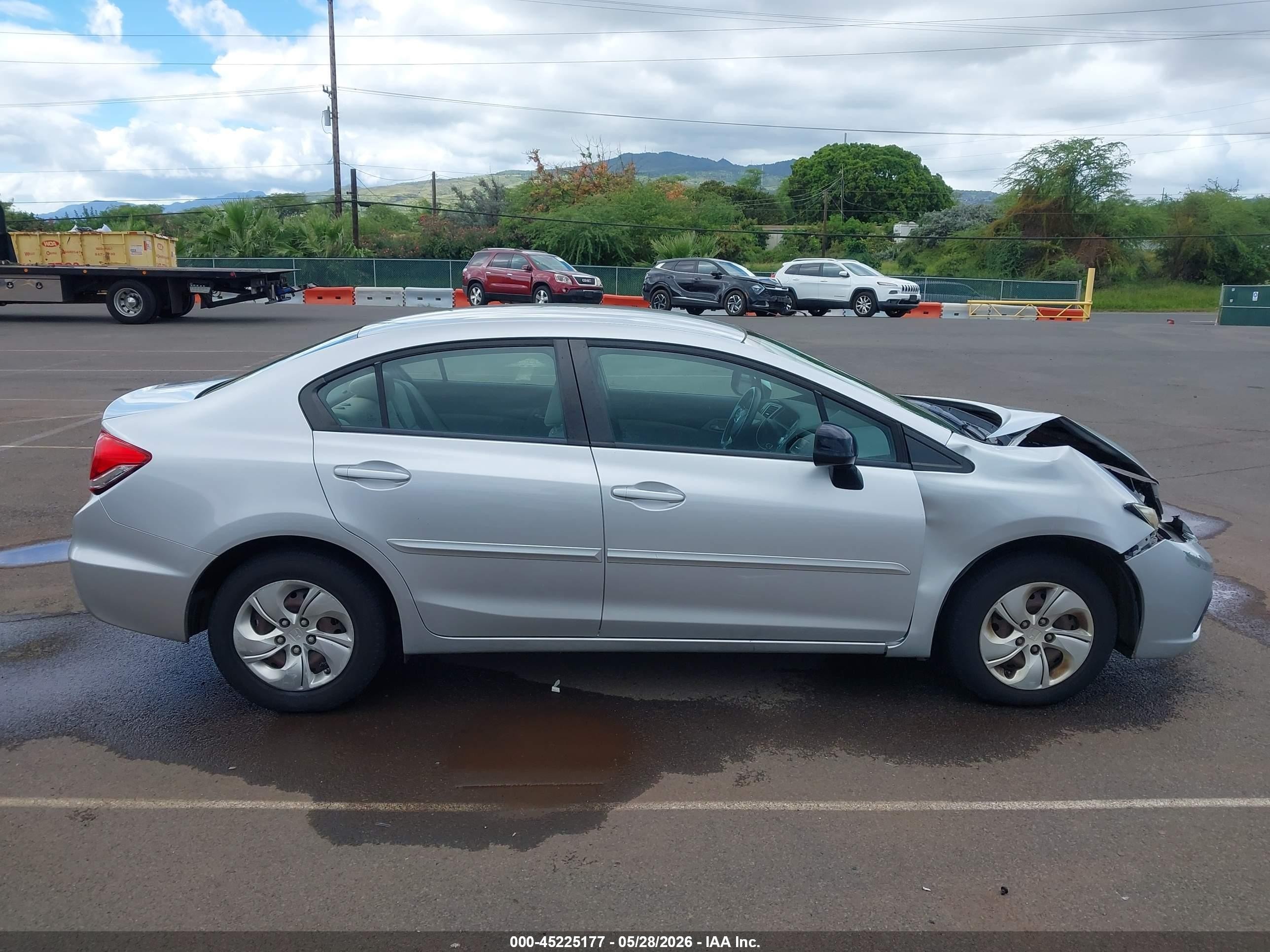 2013 Honda Civic Lx Silver vin: 19XFB2F59DE025236