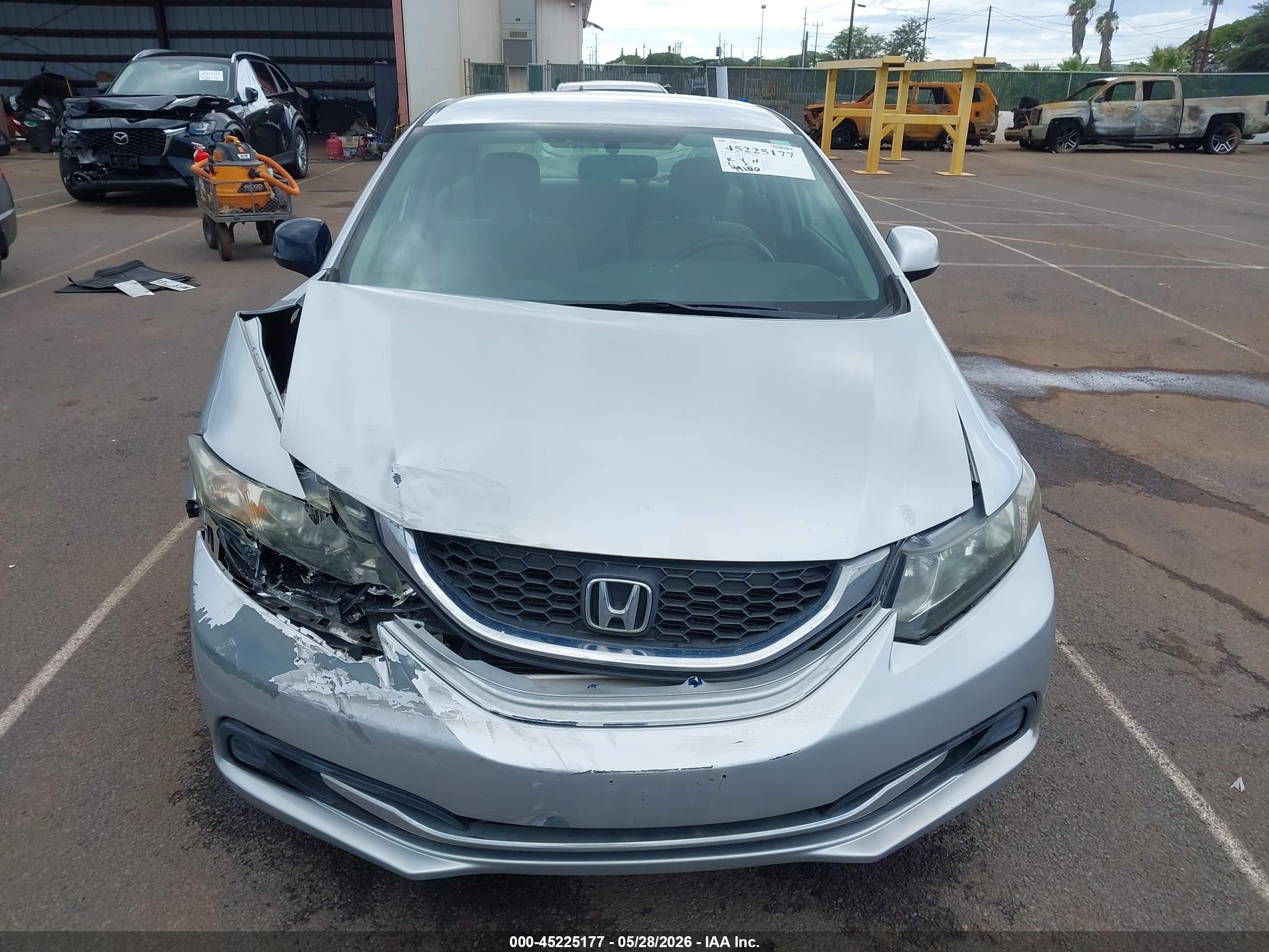 2013 Honda Civic Lx Silver vin: 19XFB2F59DE025236