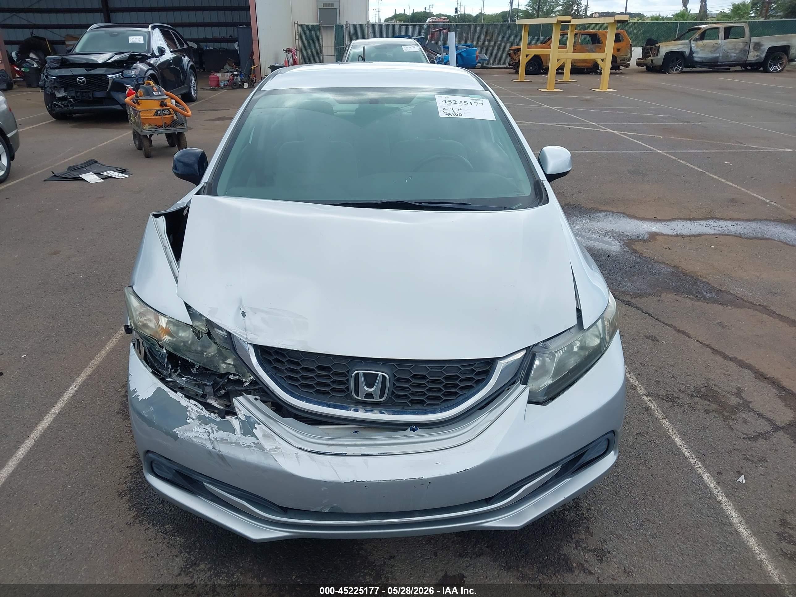 2013 Honda Civic Lx Silver vin: 19XFB2F59DE025236