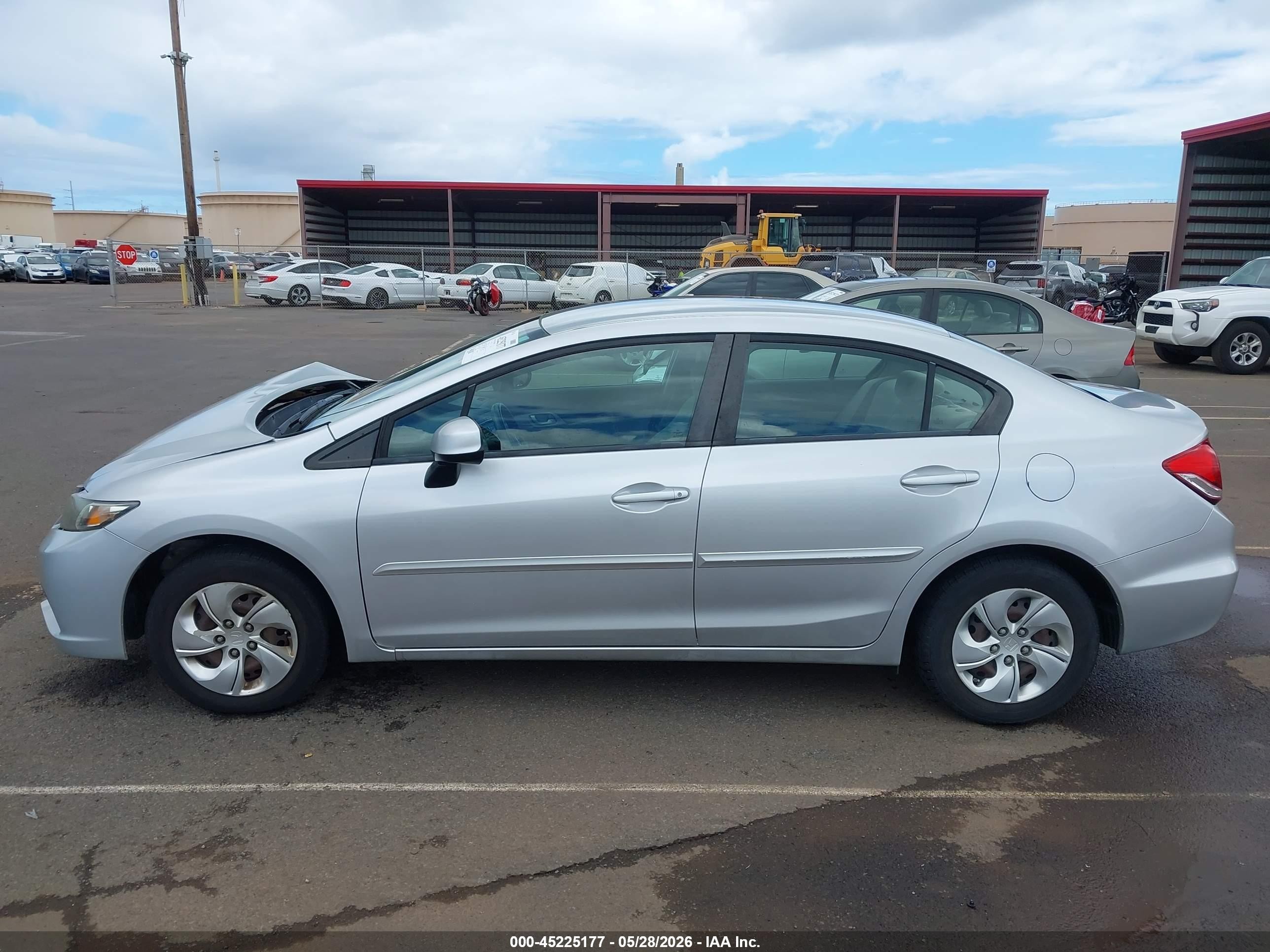 2013 Honda Civic Lx Silver vin: 19XFB2F59DE025236